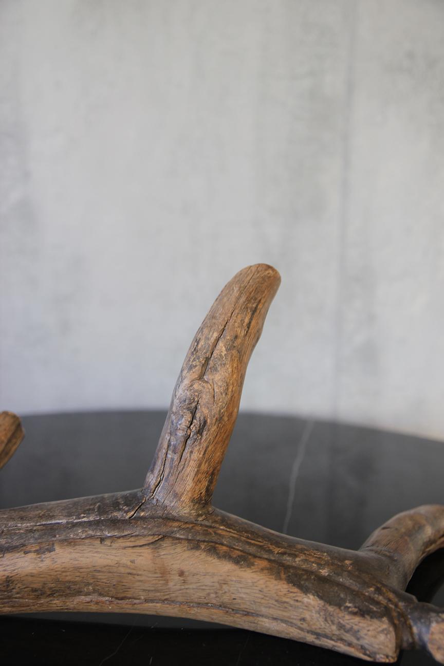 20th Century  Unique African Armrest Hand Carved Hardwood  For Sale