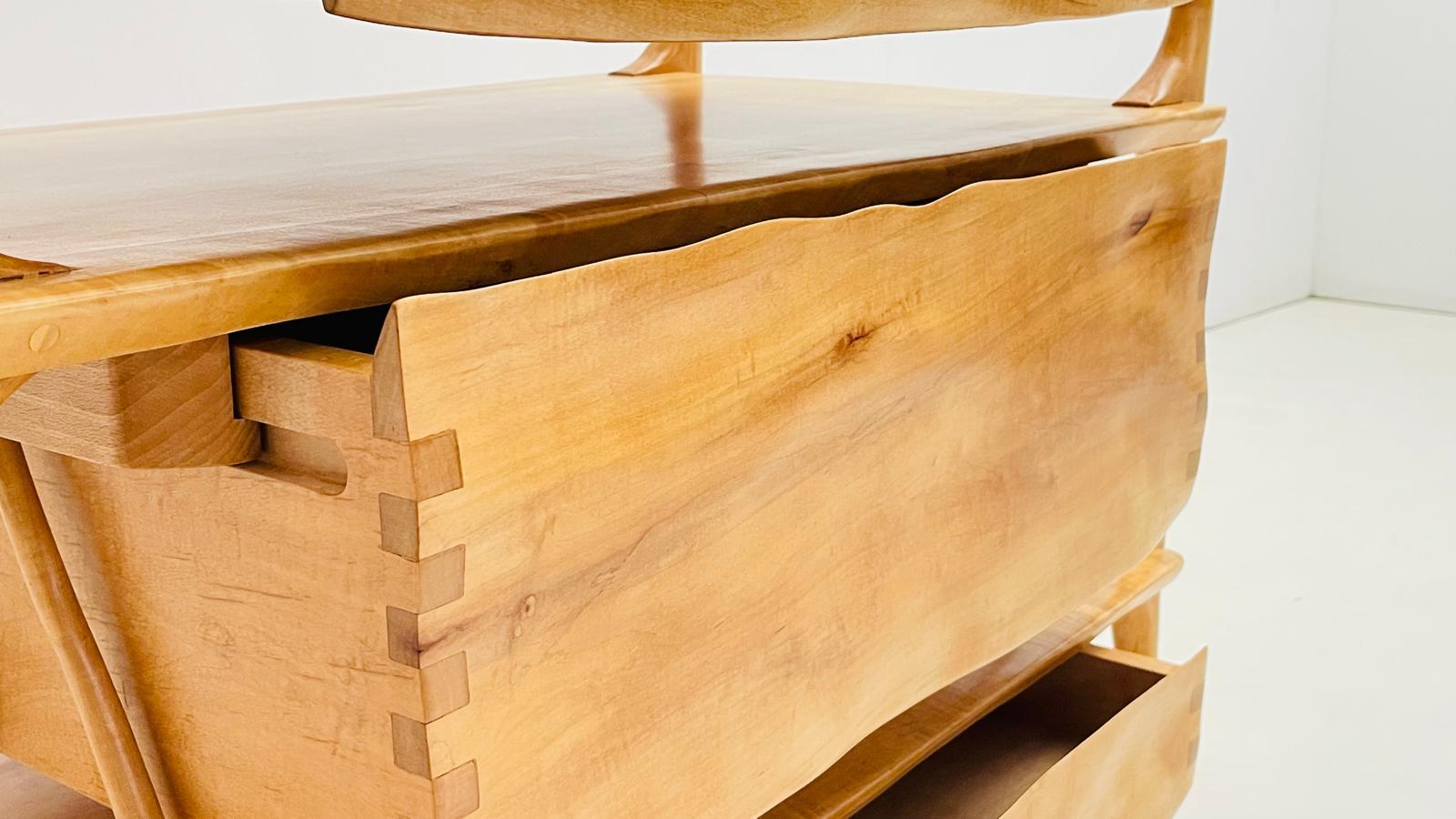 20th Century Unique Alder solid  wood - chest of drawers For Sale