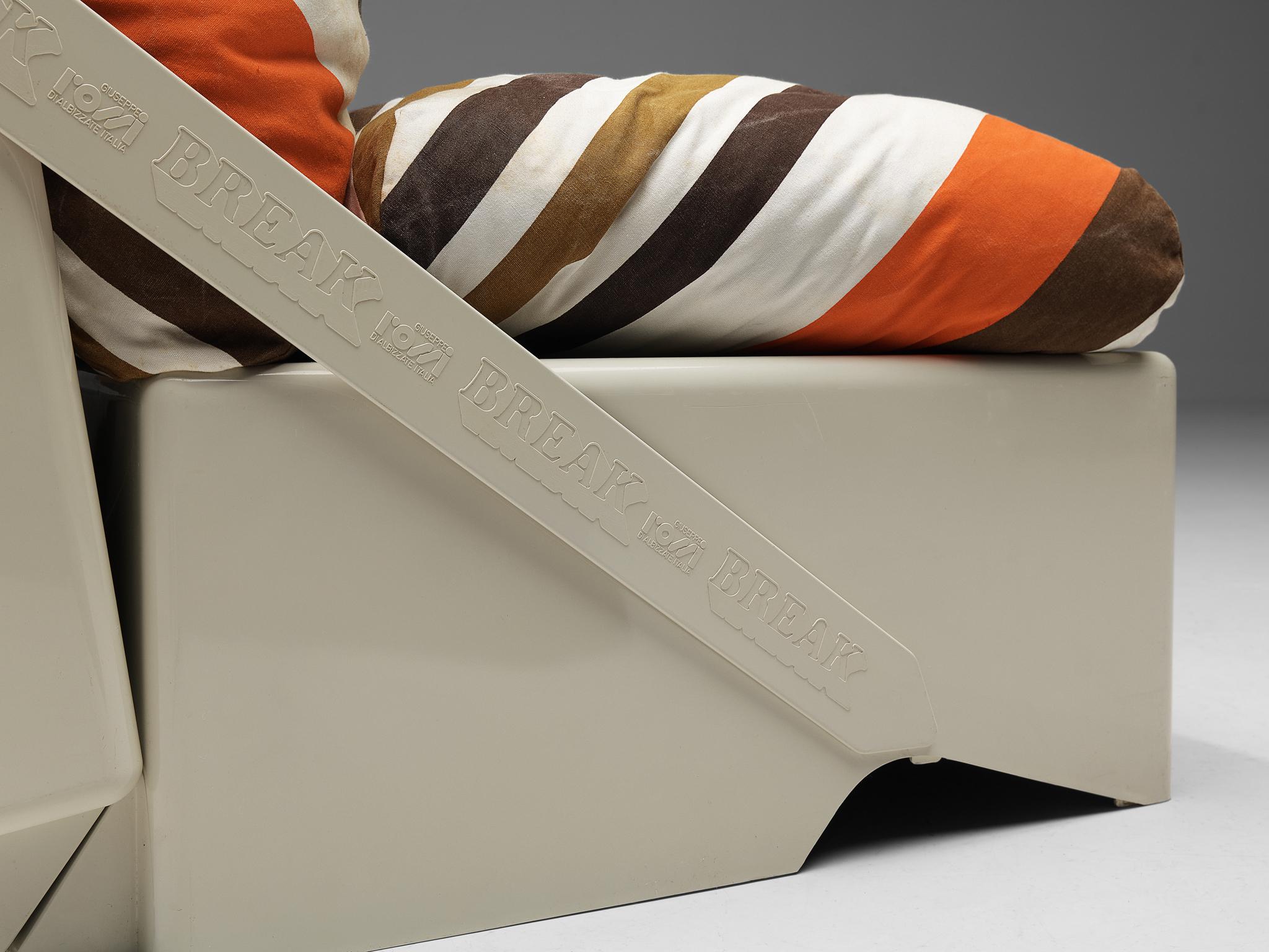 Aldo Barberi for Rossi di Albizzate ‘Break’ Portable Folding Lounge Chairs In Good Condition For Sale In Waalwijk, NL