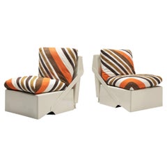 Unique Aldo Barberi for Rossi di Albizzate Set of ‘Break’ Folding Lounge Chairs