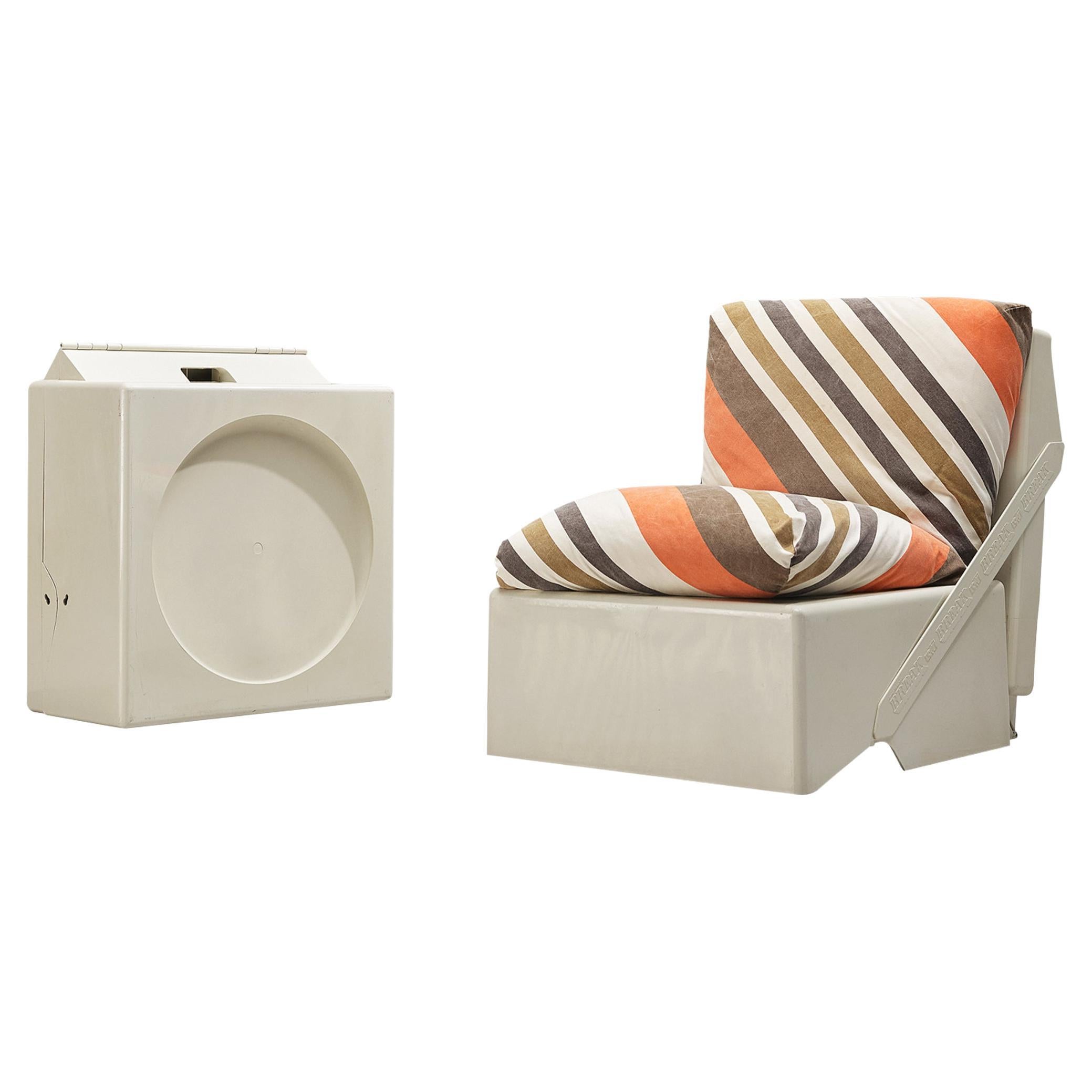 Aldo Barberi for Rossi di Albizzate ‘Break’ Portable Folding Lounge Chairs For Sale