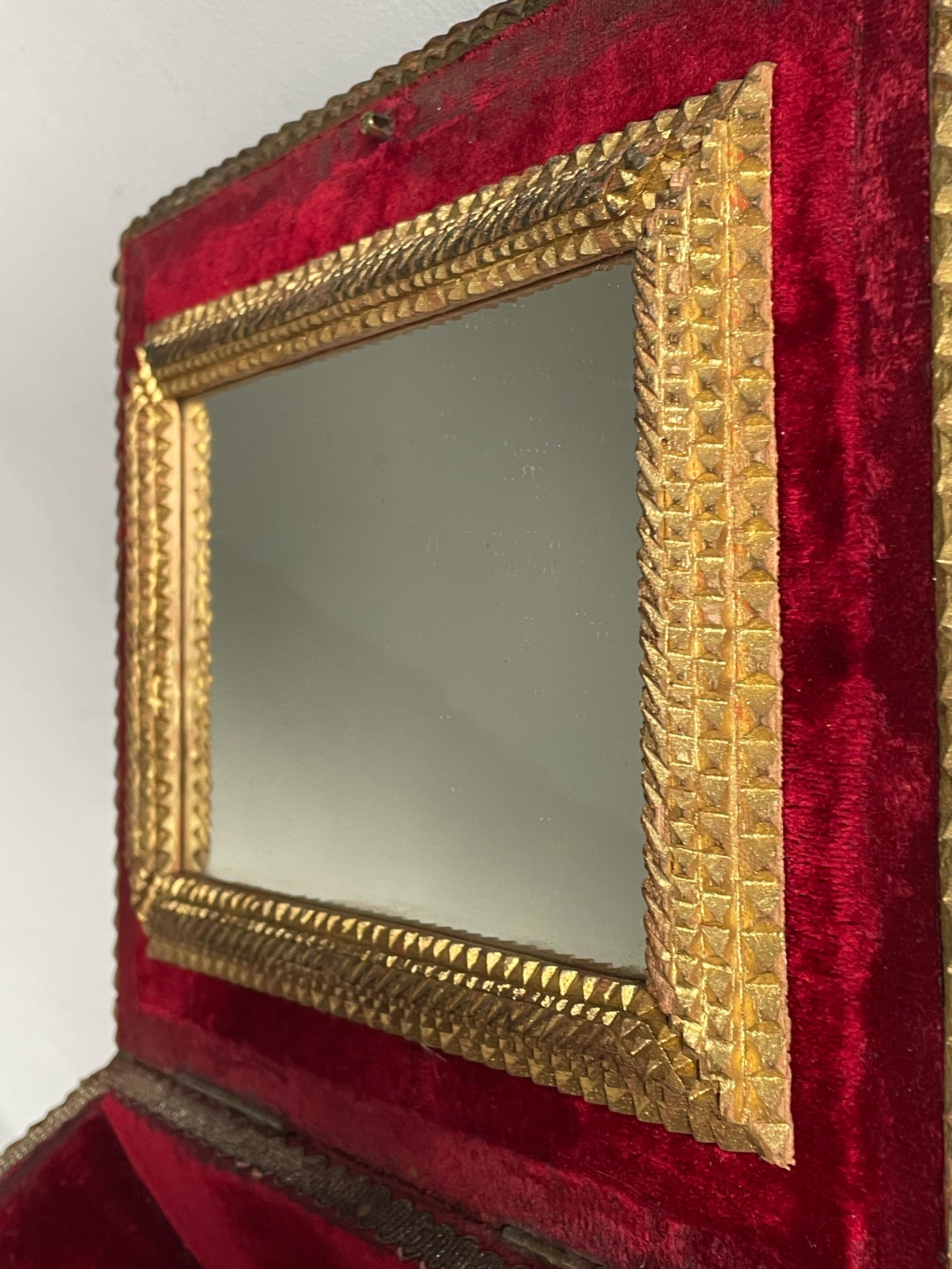 Unique & All Handcrafted Antique Tramp Art Box w. Gothic Look and Feel ca. 1860 11