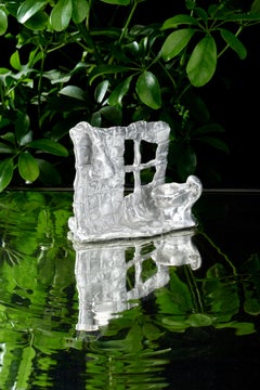 Handmade Aluminium cast sculptural candle holder depicting "Bidet"