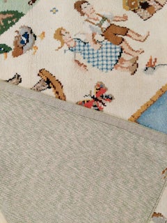 Unique American Art Deco Rug with Grimm Brothers Fairy Tale Characters