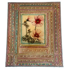 Esclusivo dipinto americano in stile Fliral con collage di perline di Beverly Roberts