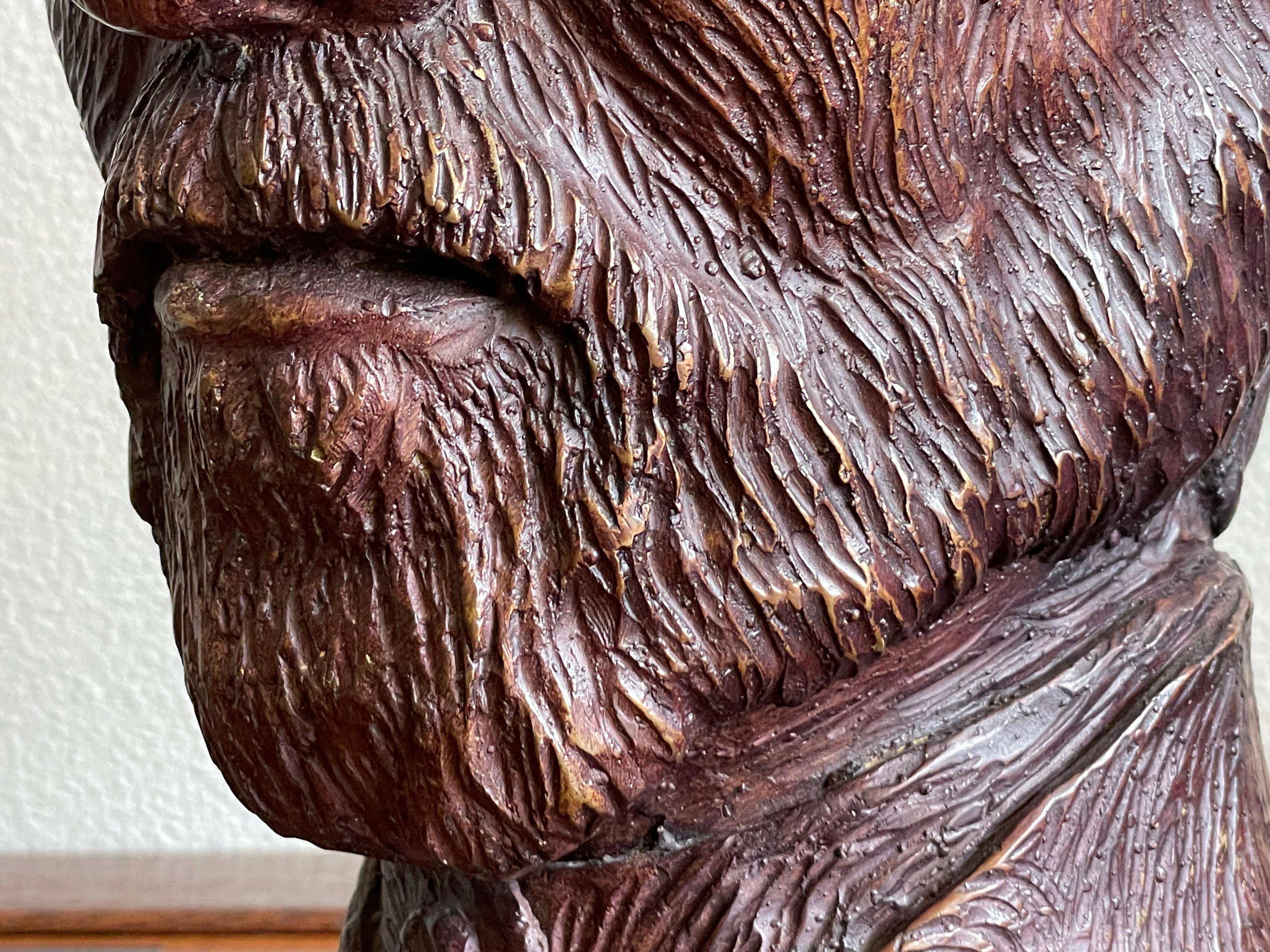 Einzigartige und handgefertigte lebensgroße Bronzeskulptur von Vincent van Gogh im Angebot 7