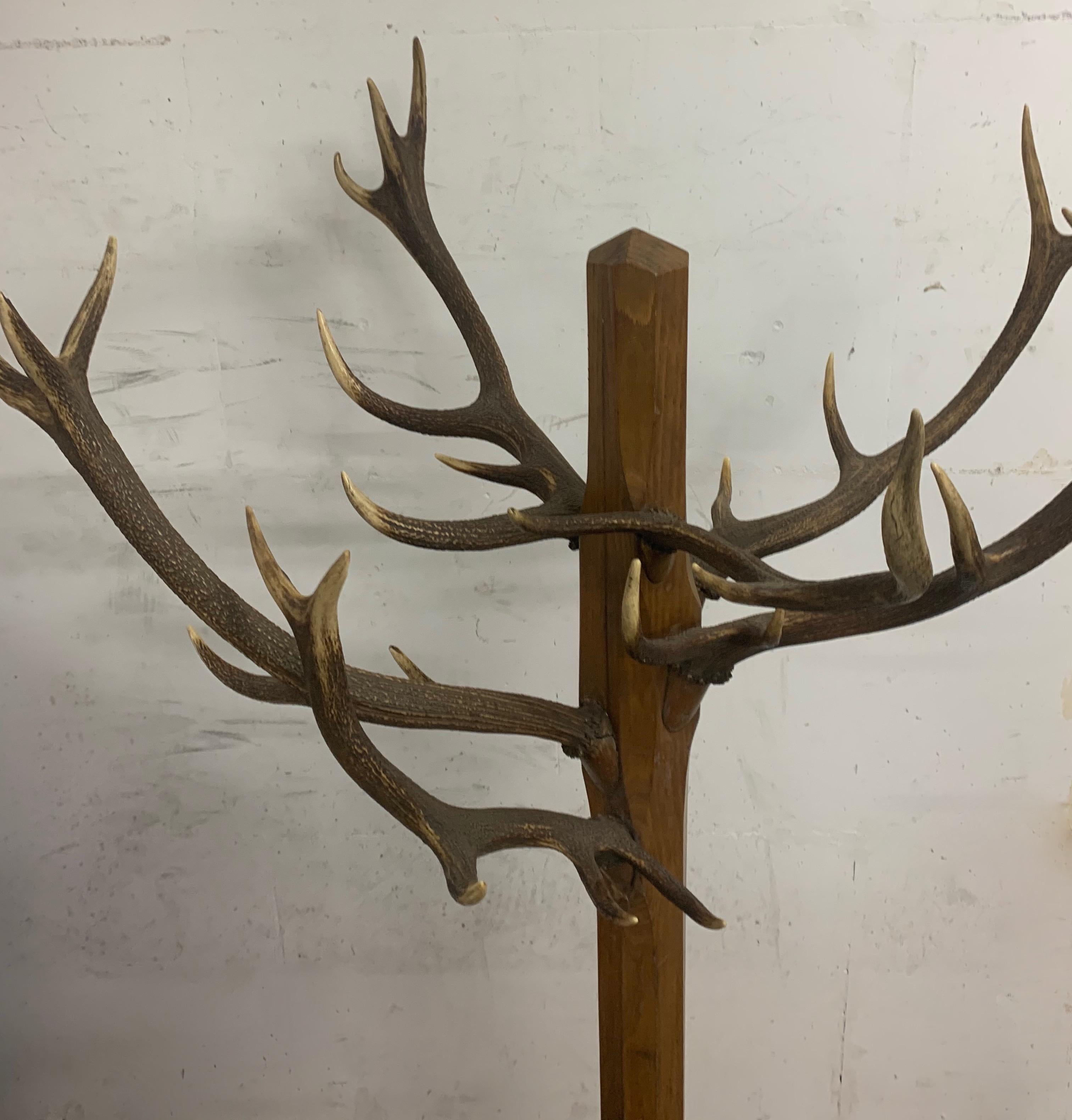 Hall Stand Silver Nickel Antler Coat 155cm High Hat Stand 