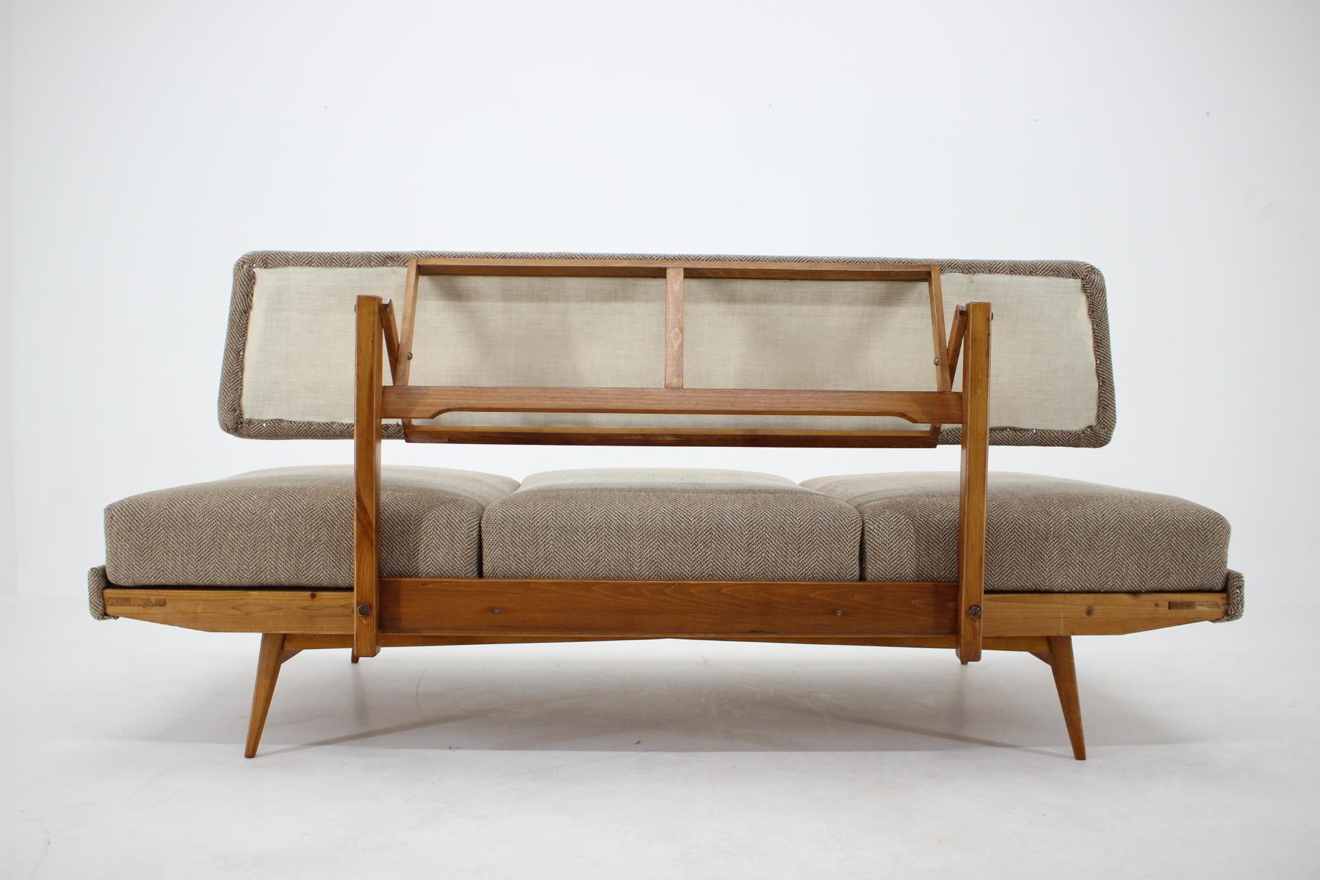 Wood Unique and beautiful adjustable sofa in style of Knoll - around 1960s/