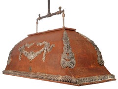 Unique and Early Hooded Double Gas Pool Table Chandelier