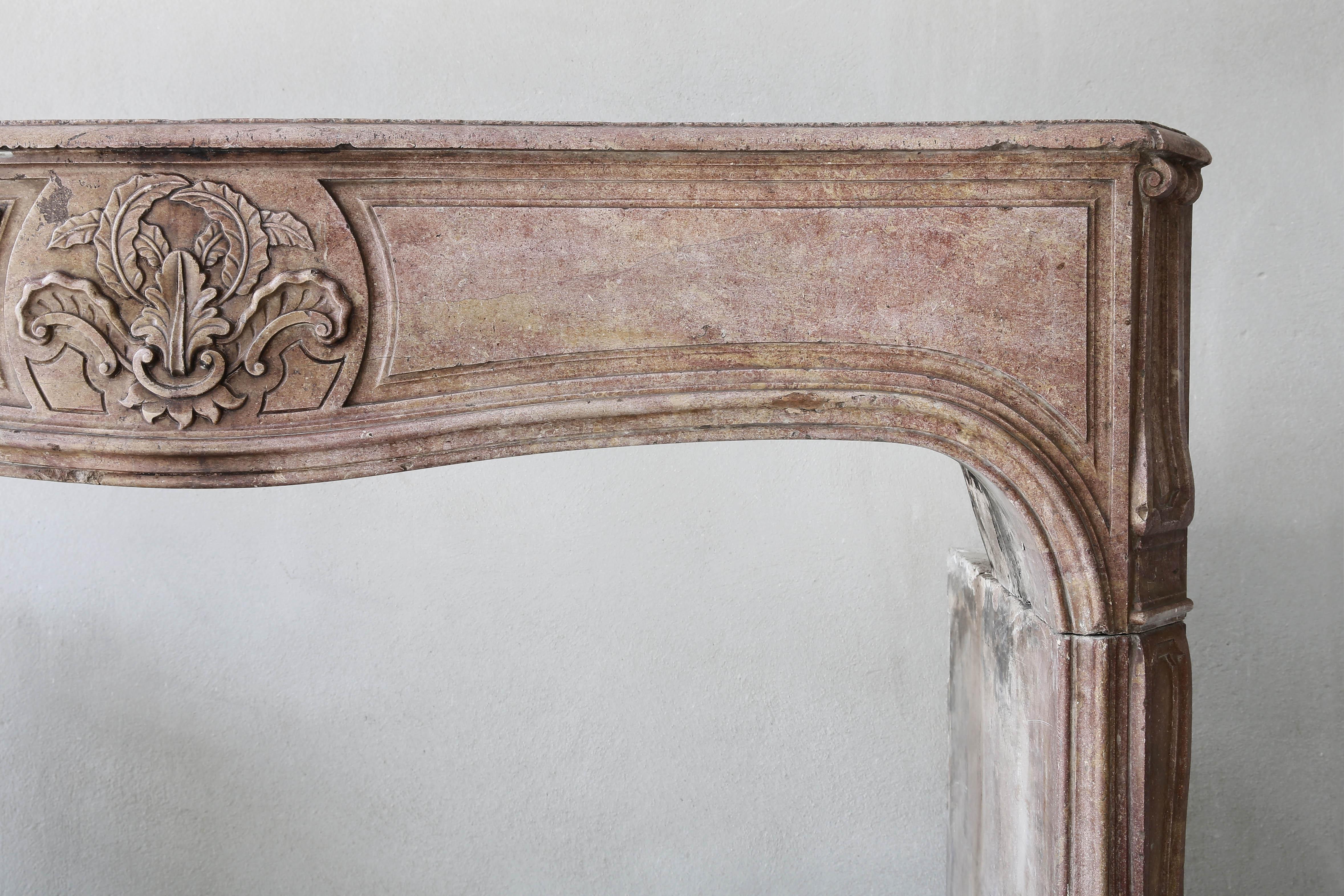 Louis XV Unique and Exclusive Fireplace from the 18th Century For Sale