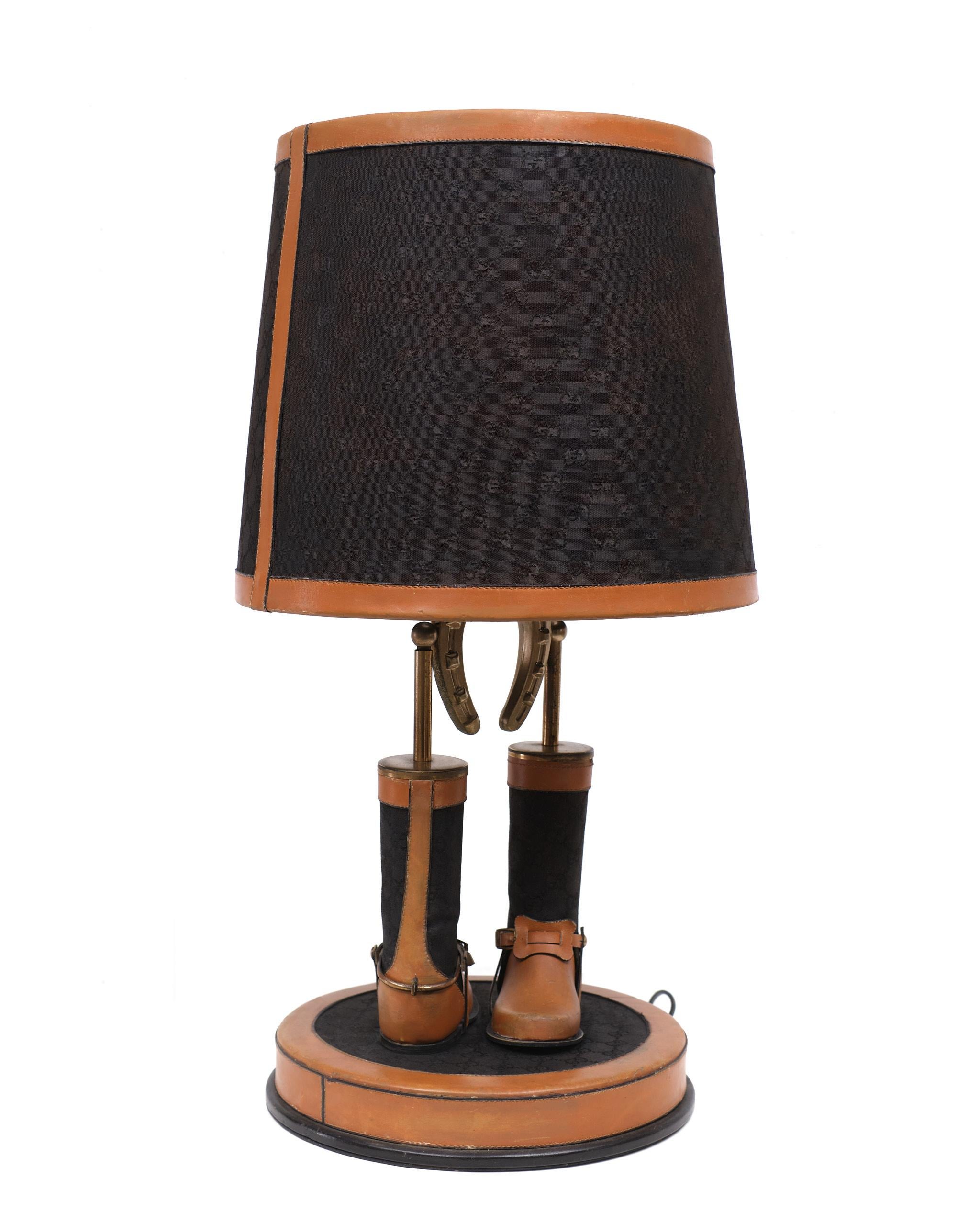 Unique and Exclusive Gucci Table Lamp, Italy, 1970s  For Sale 1