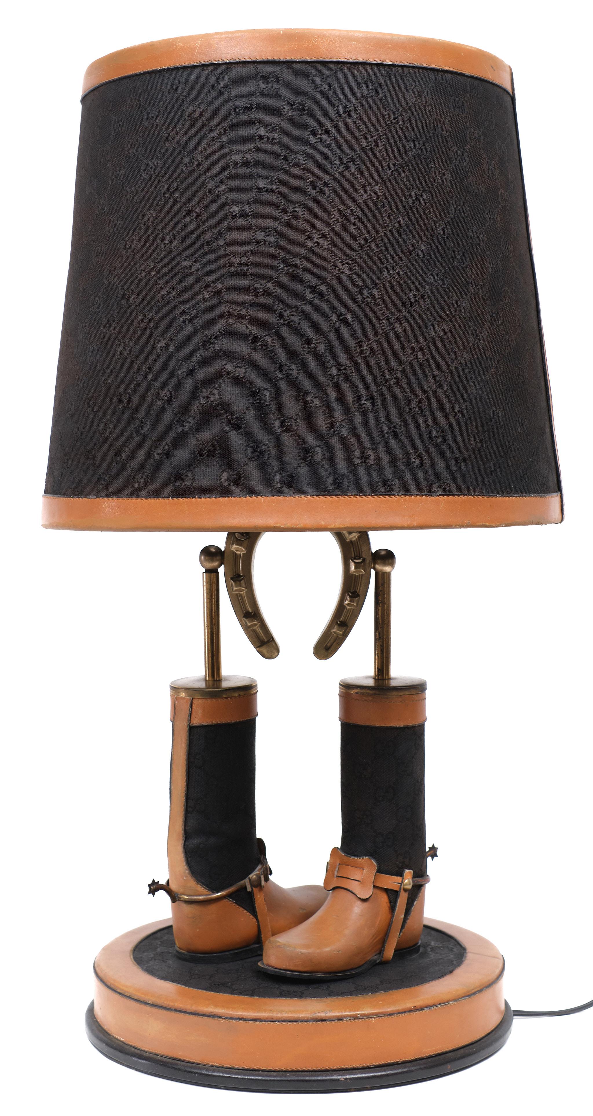 Mid-Century Modern Unique and Exclusive Gucci Table Lamp, Italy, 1970s  For Sale