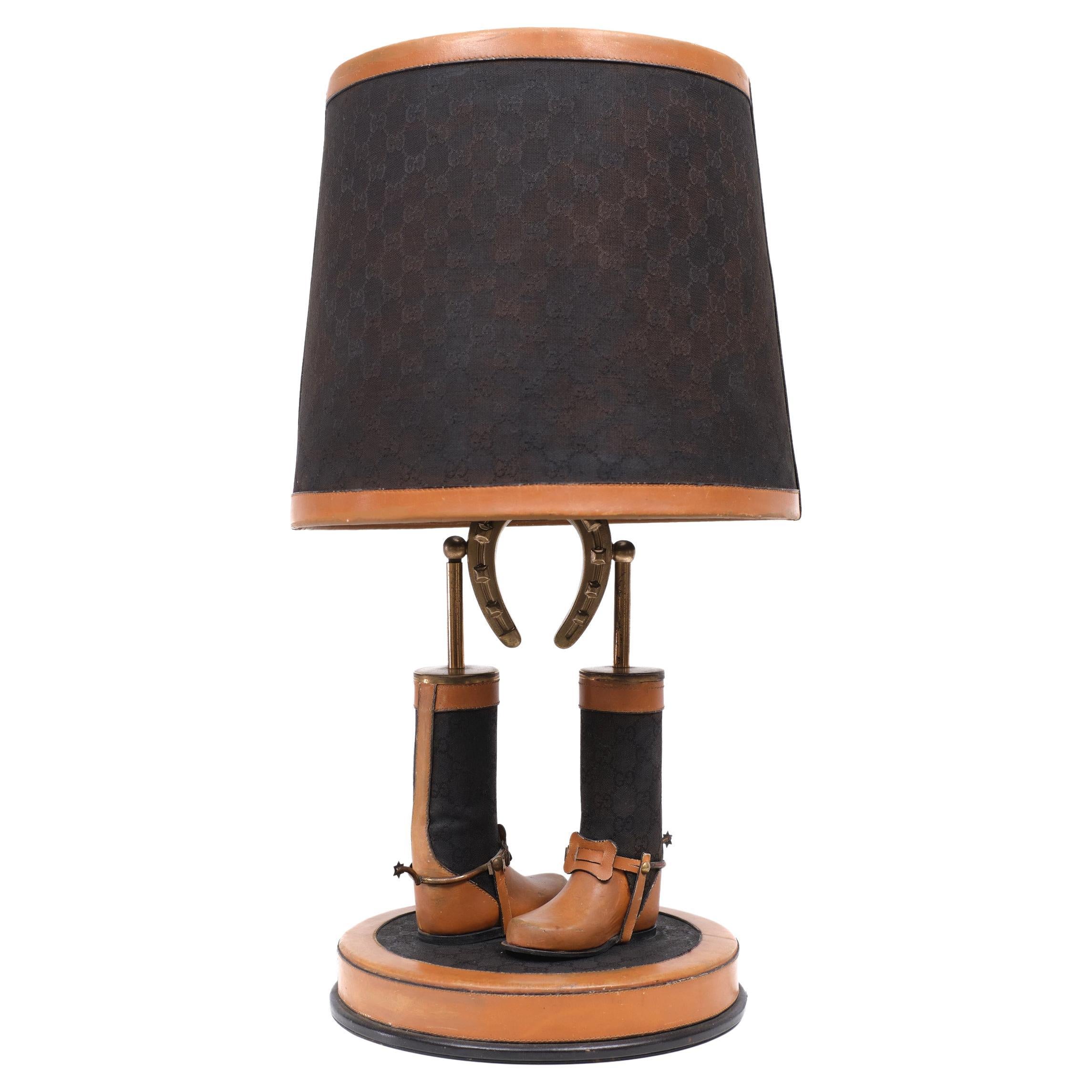 Unique and Exclusive Gucci Table Lamp, Italy, 1970s  For Sale