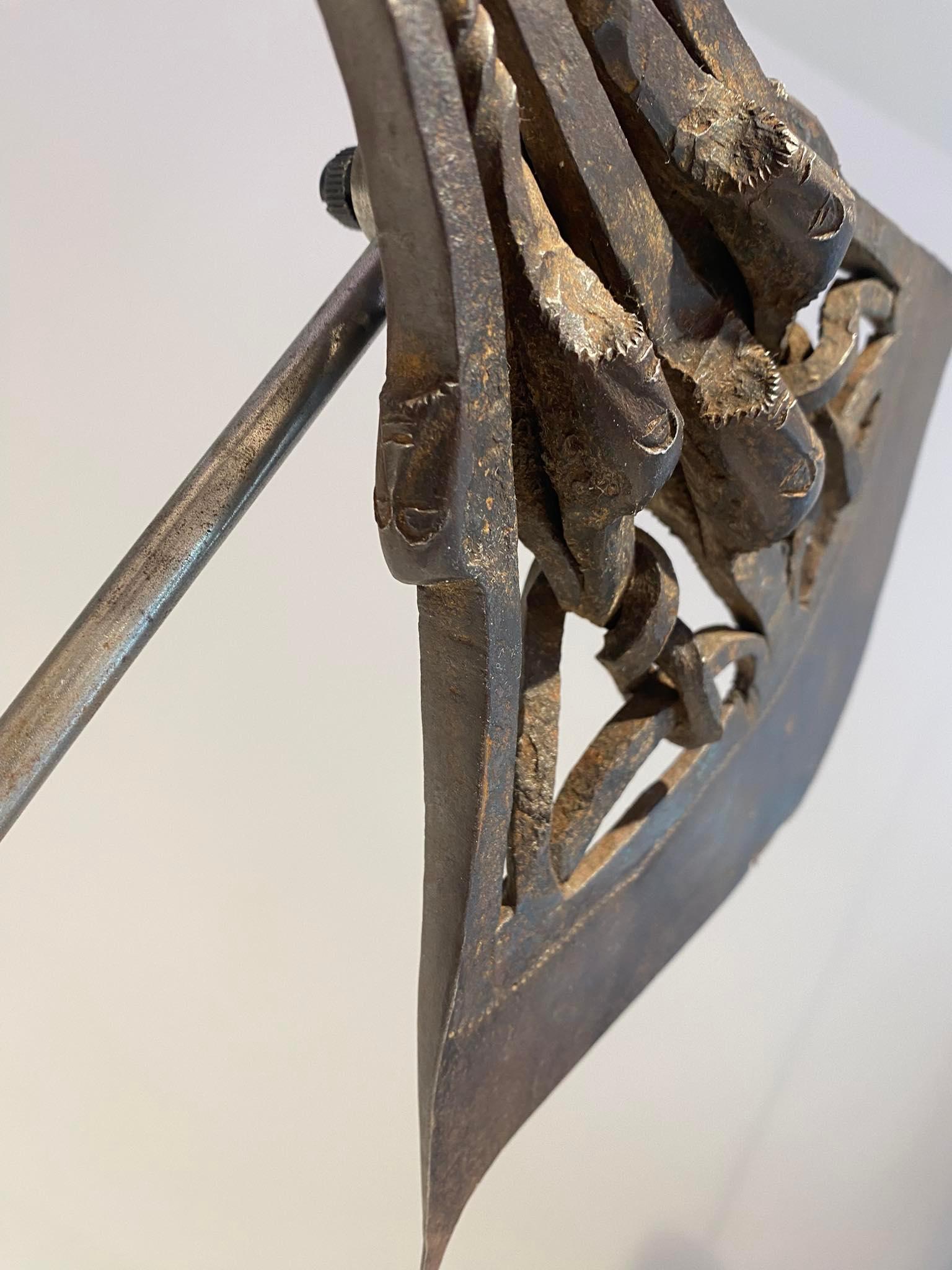 Hacha kilonda ritual o ceremonial Songye Nsapo, única y extremadamente rara RD del Congo en venta 3