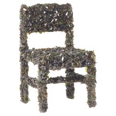 Chair Sculptural Unique Handmade with Recycled Wine Bottle Glass