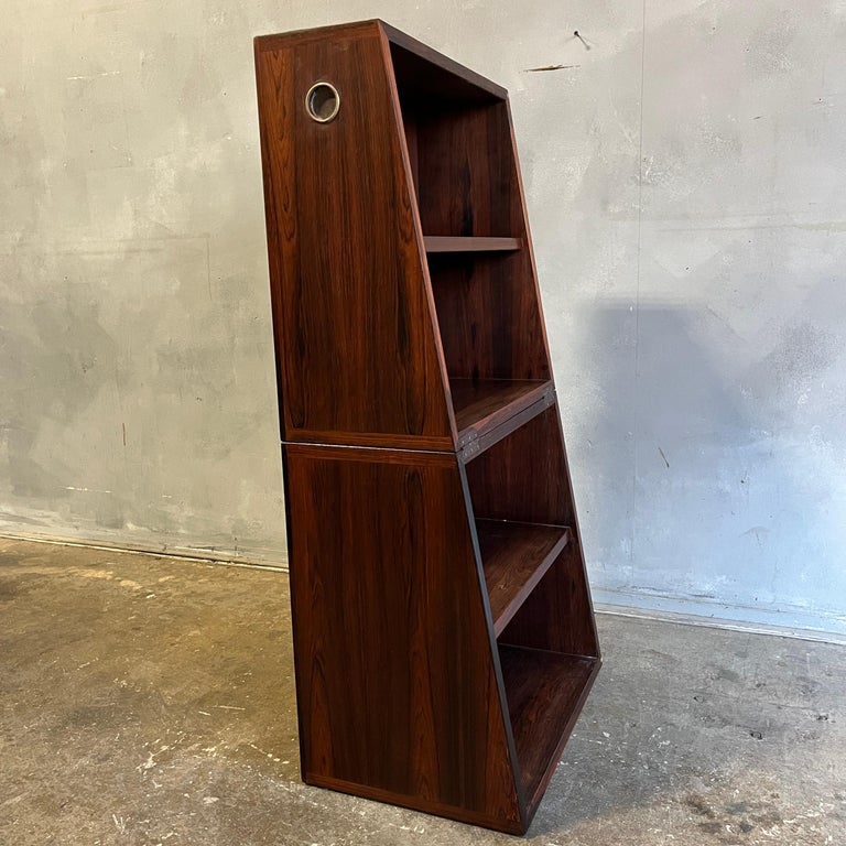 20th Century Unique Folding Bookcase in Rosewood For Sale