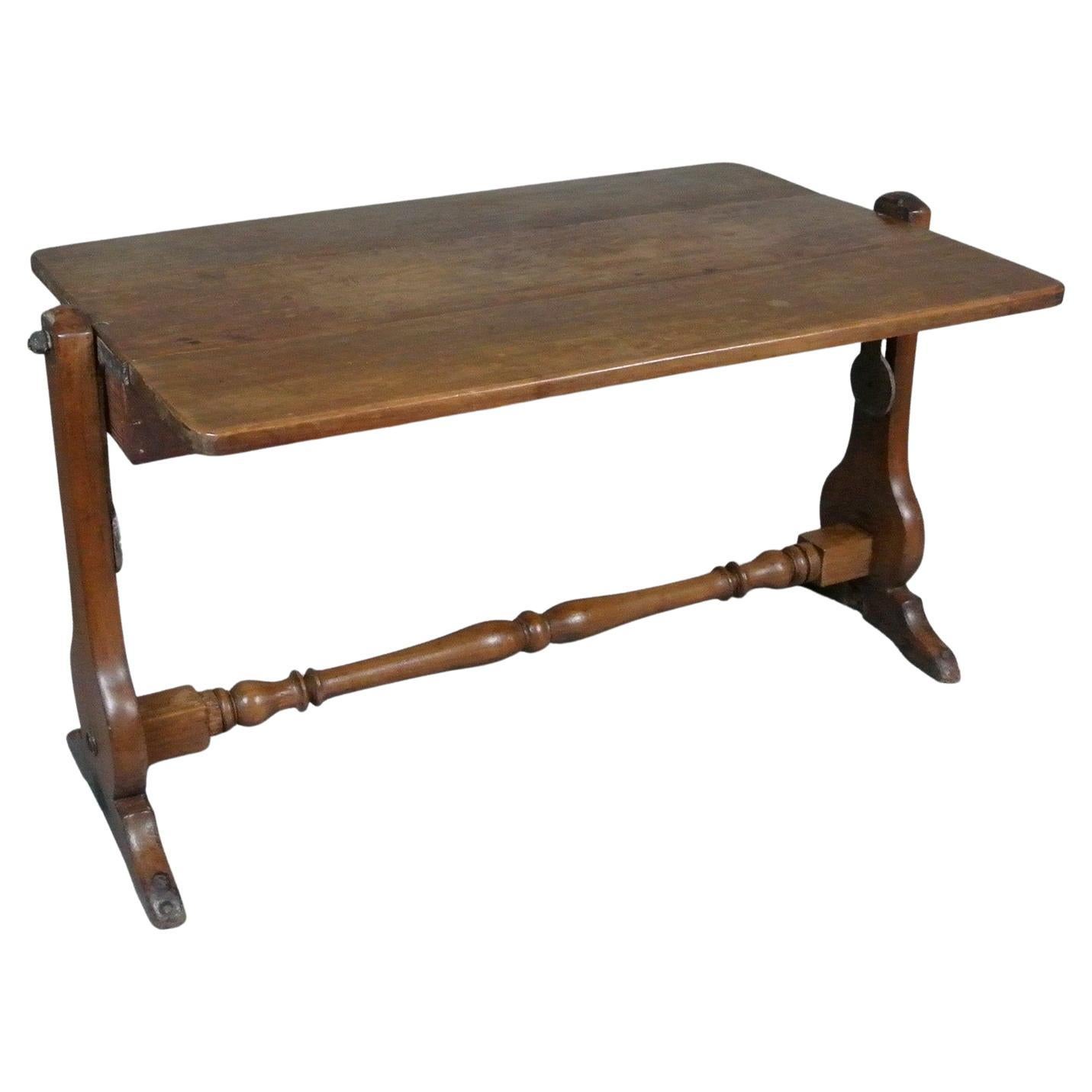 Unique and Interesting Georgian Teak Ship’s Table c. 1800 For Sale