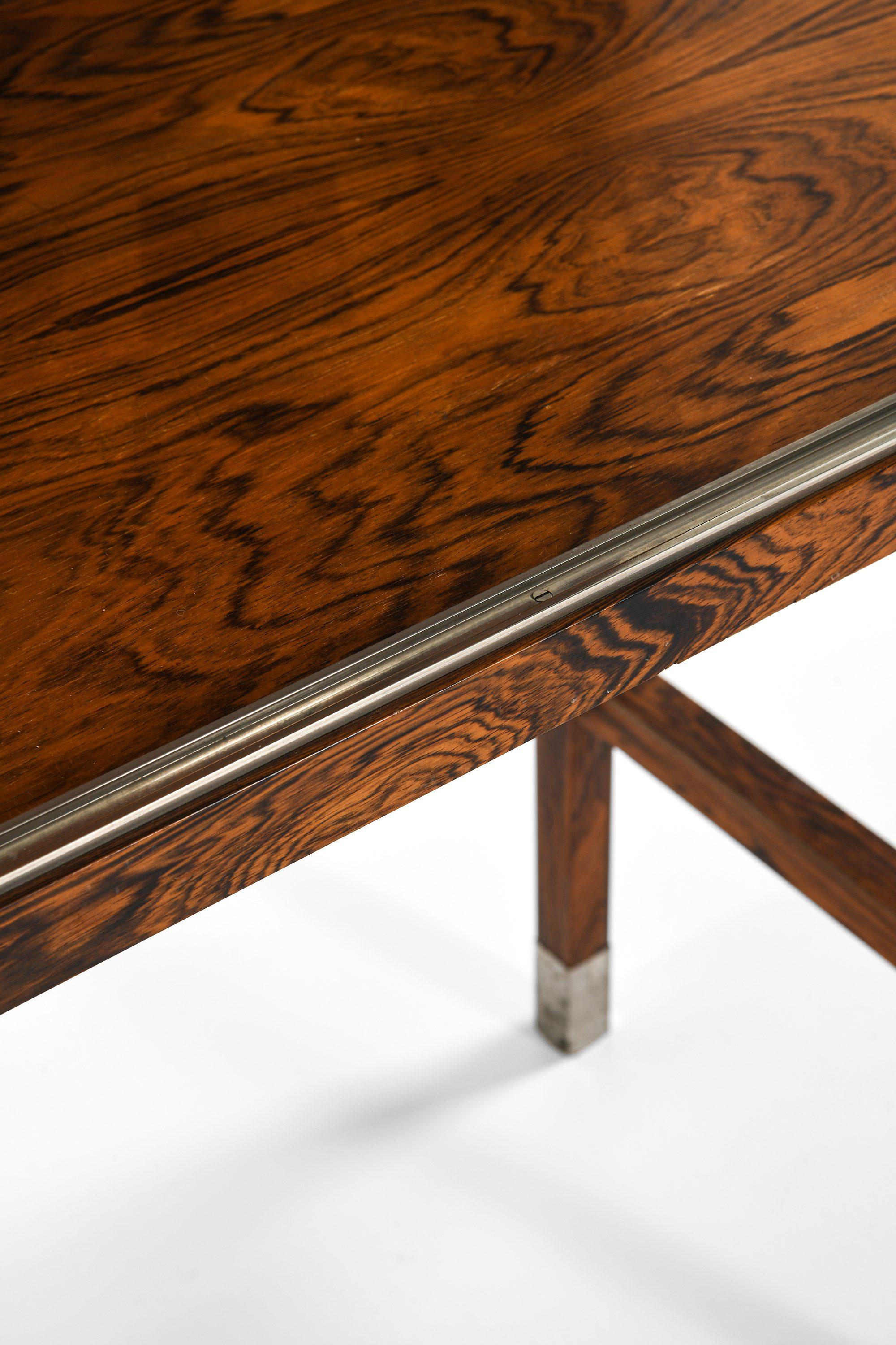 20th Century Unique and Large Display Cabinet in Rosewood, Steel and Glass, 1960's For Sale