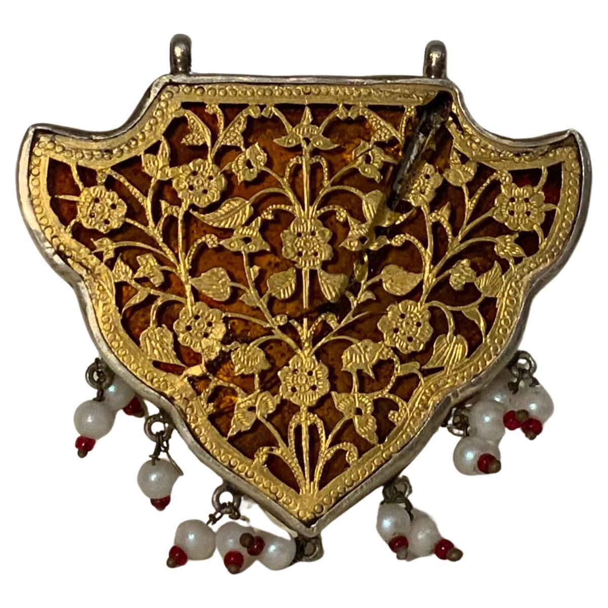Unique and Large Thewa Pendant – Rajasthan, Late 19th to Early 20th Century