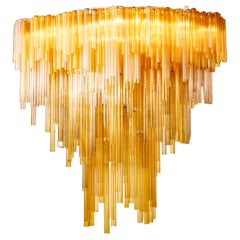 Unique and Majestic Murano Glass Waterfall Chandelier