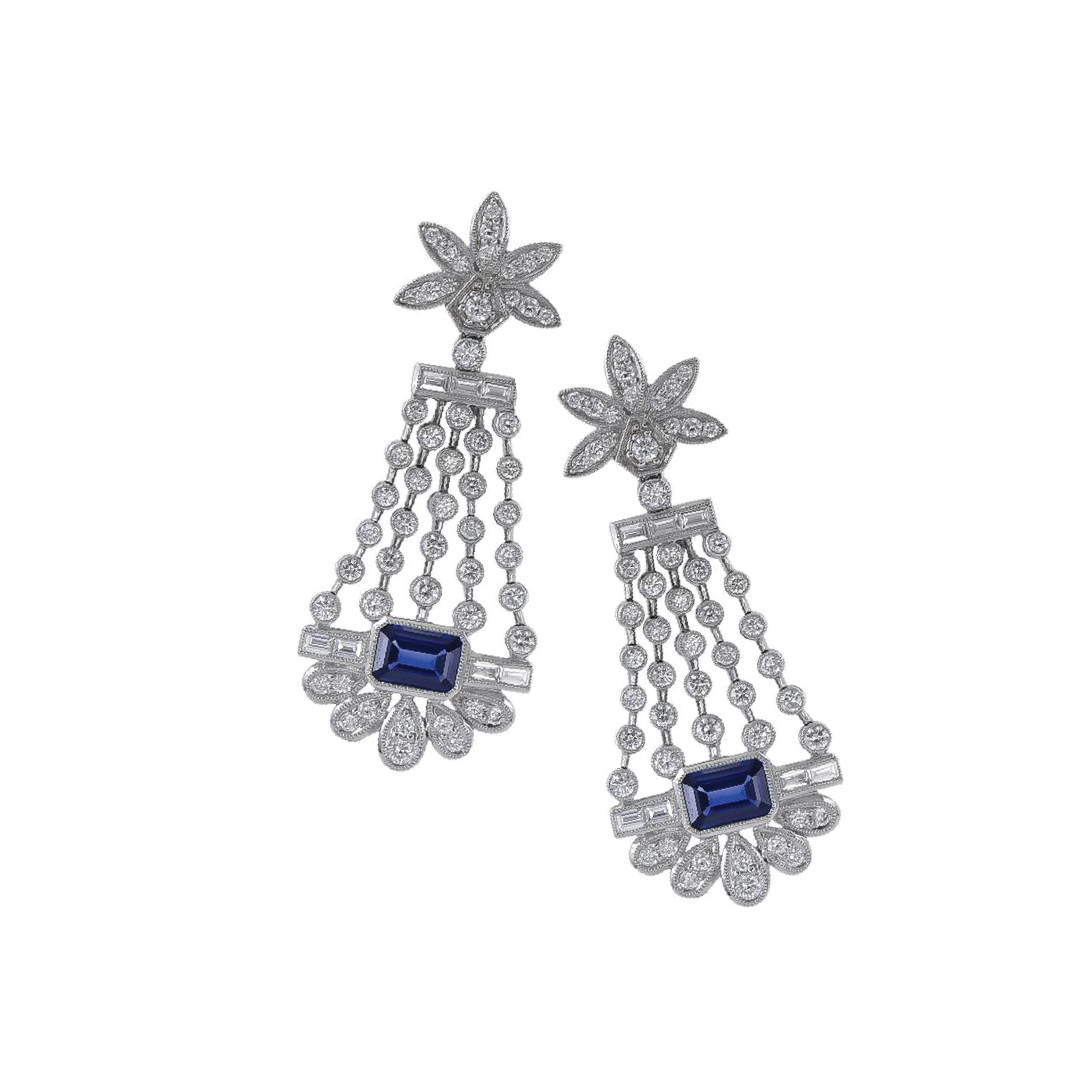 unusual sapphire earrings