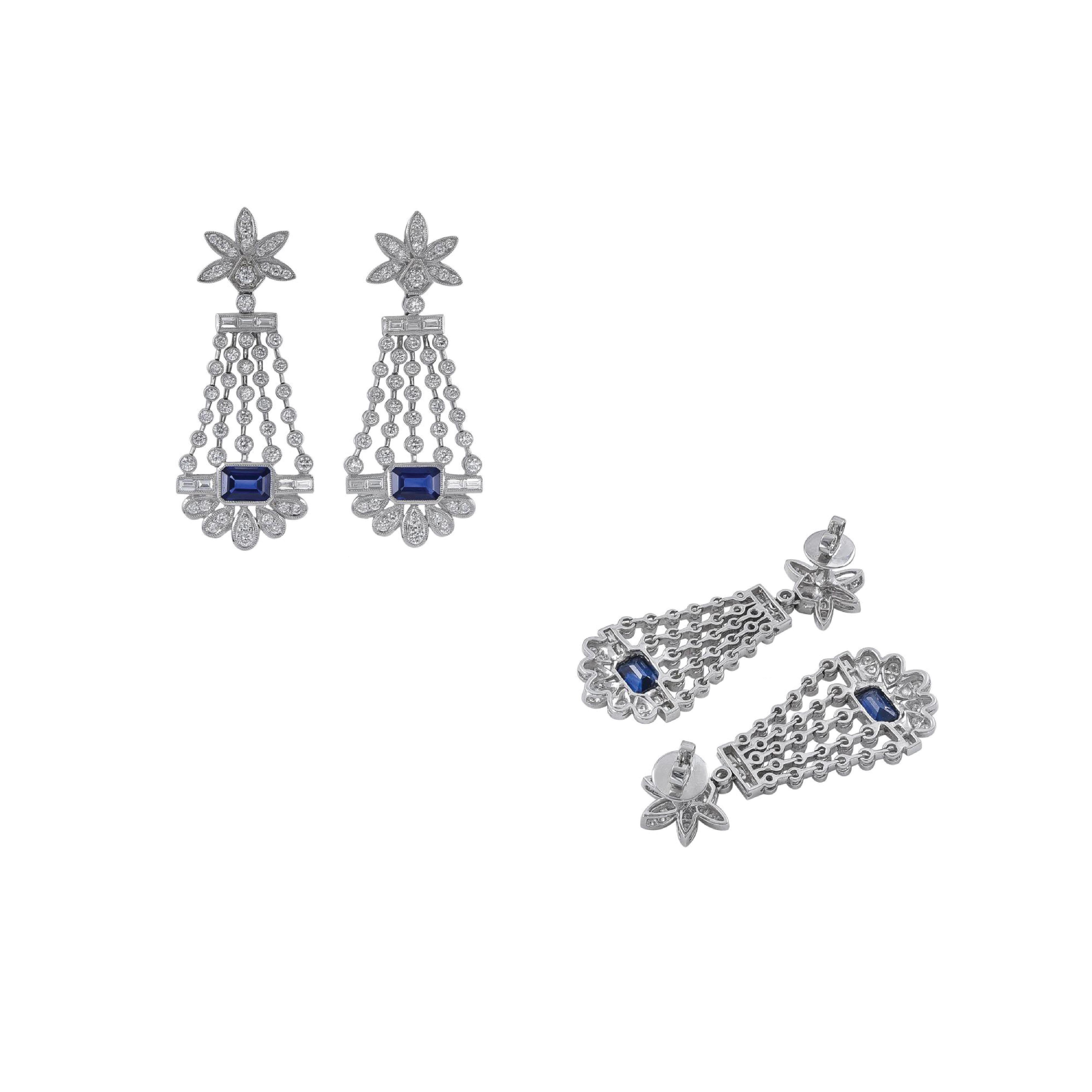 modern sapphire earrings