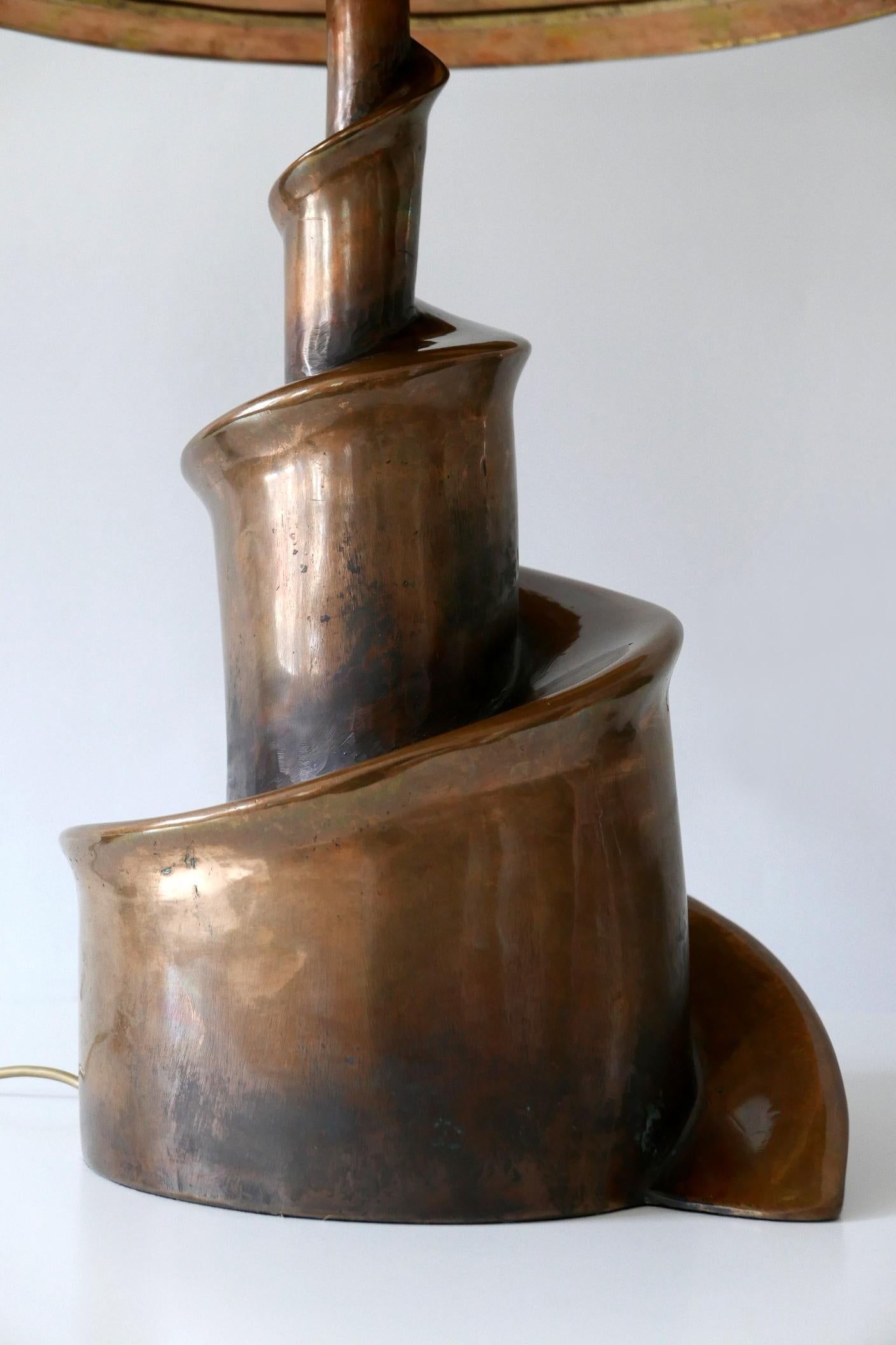 Unique and Monumental Brutalist Bronze Table Lamp or Floor Light, 1980s, Germany 7