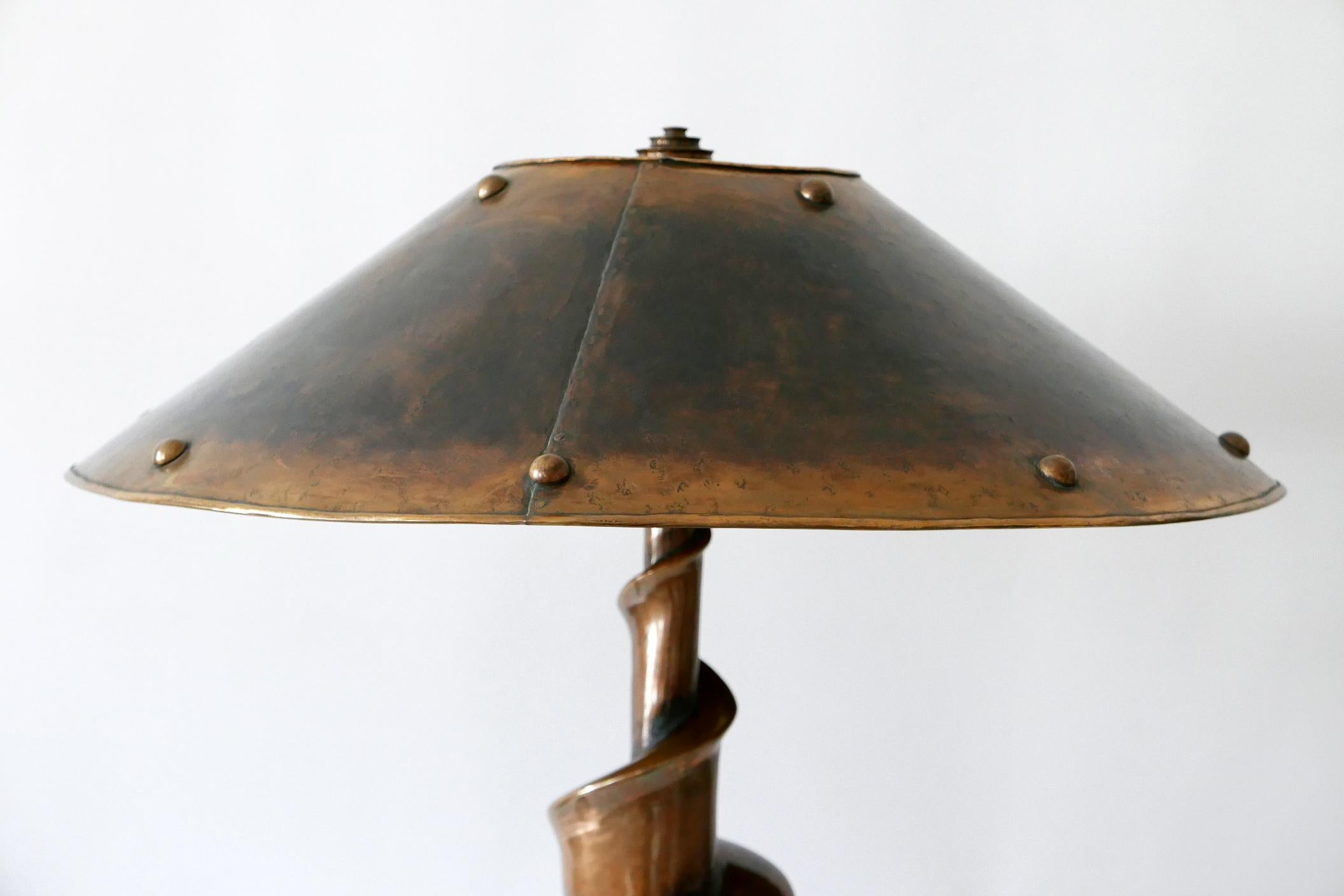 Unique and Monumental Brutalist Bronze Table Lamp or Floor Light, 1980s, Germany 1