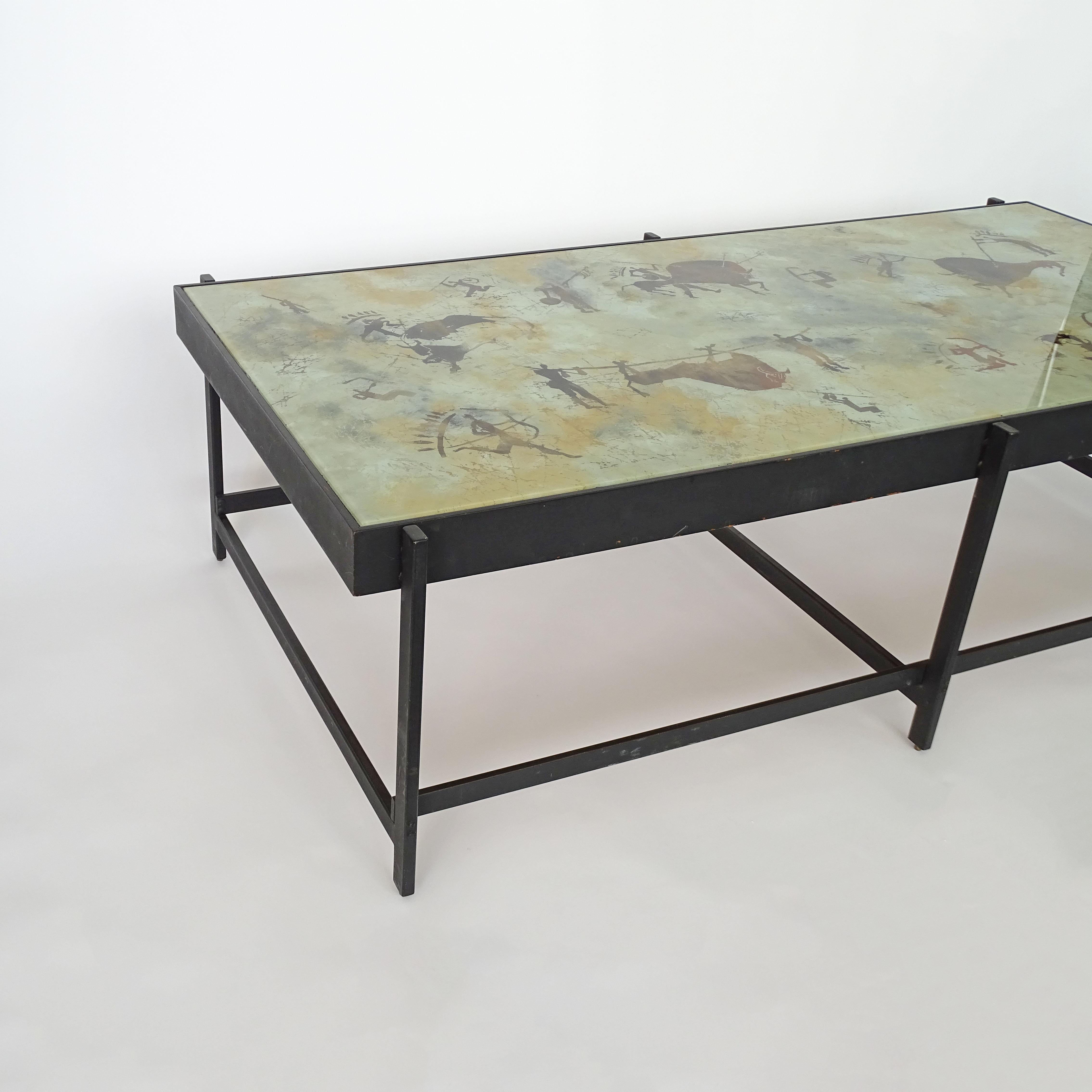 Unique and Monumental Coffee Table Attributed to Dubé for Fontana Arte For Sale 4