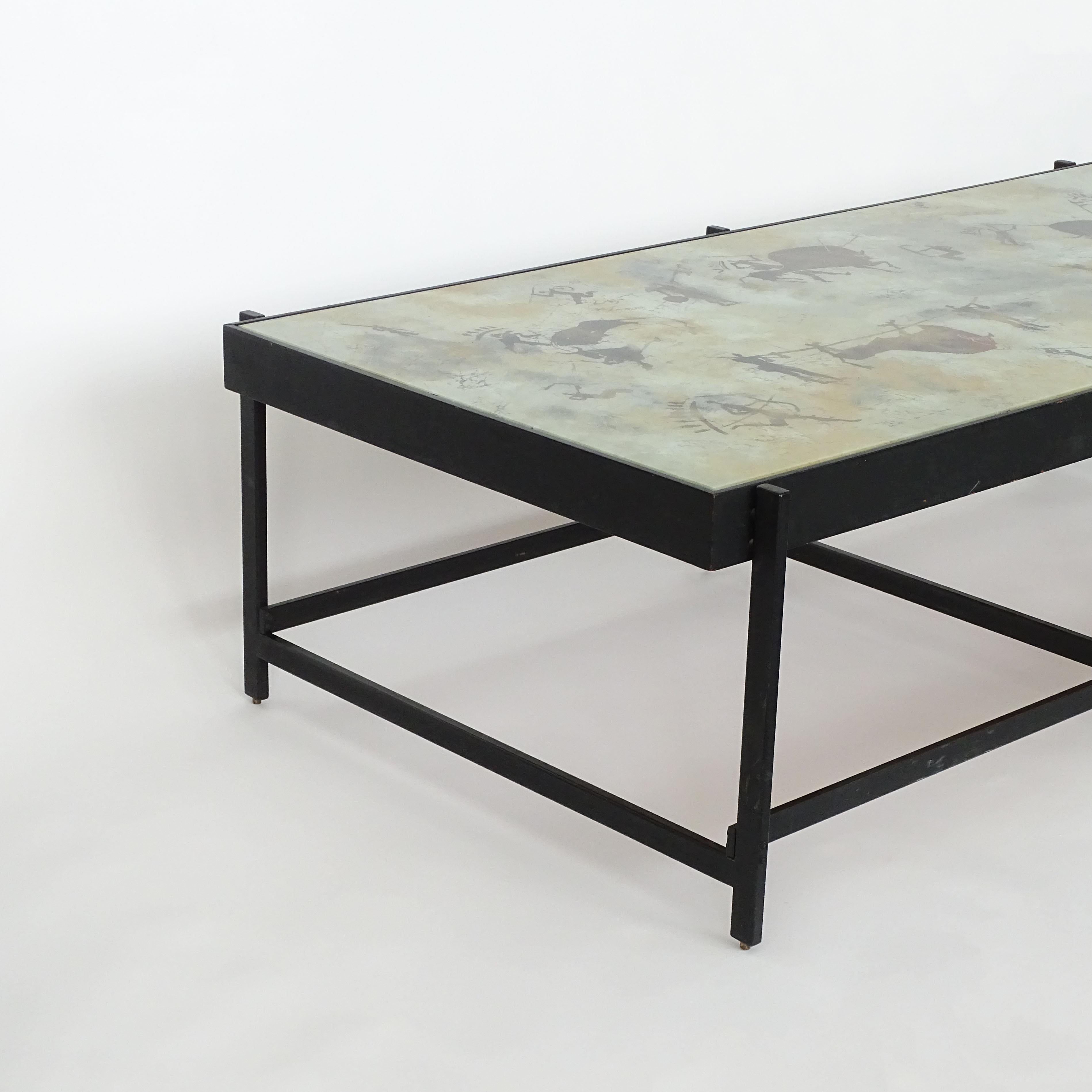 Mid-Century Modern Unique and Monumental Coffee Table Attributed to Dubé for Fontana Arte For Sale