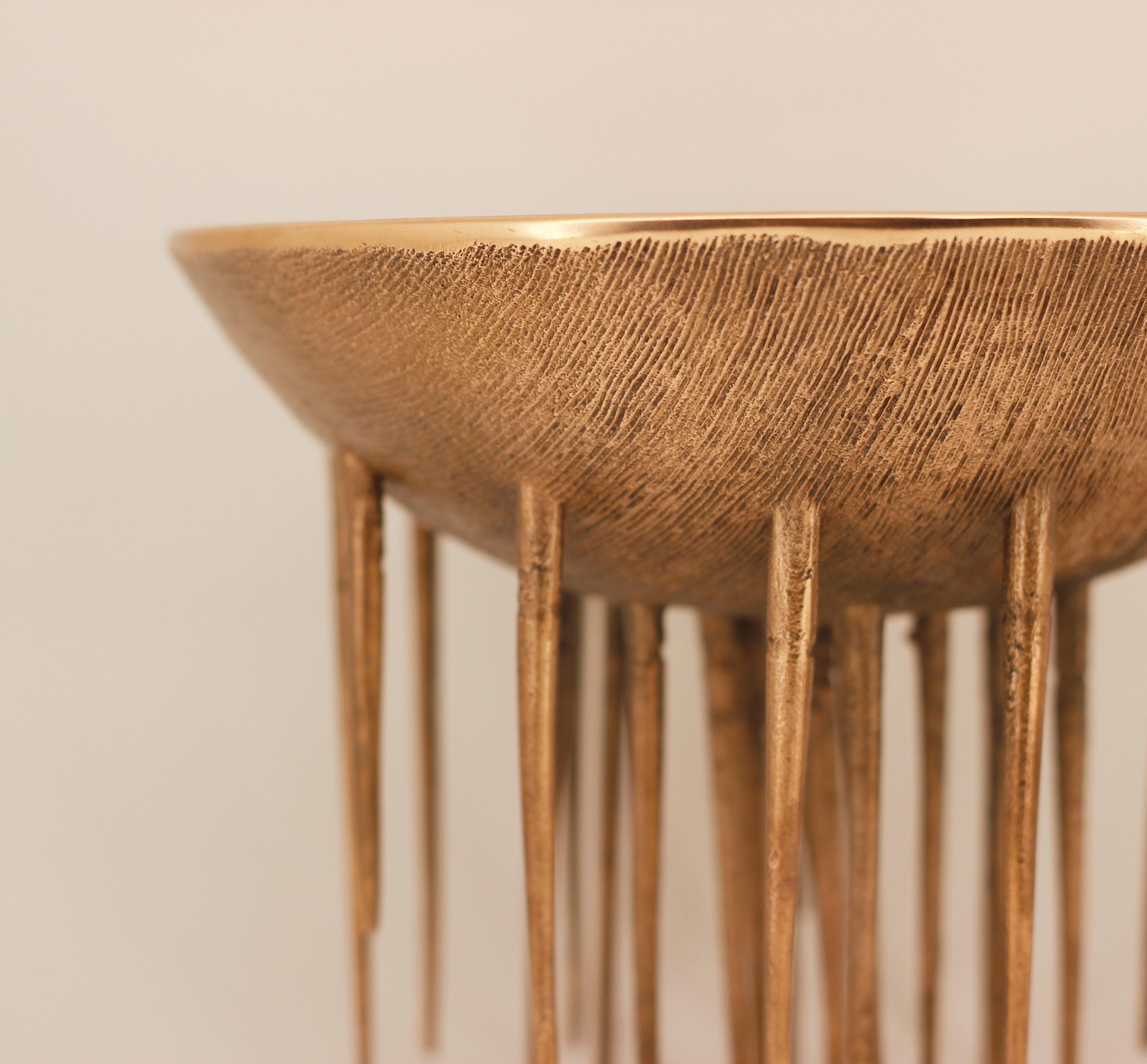 Organic Modern Unique and Original Handmade Cast Bronze Decorative Bowl