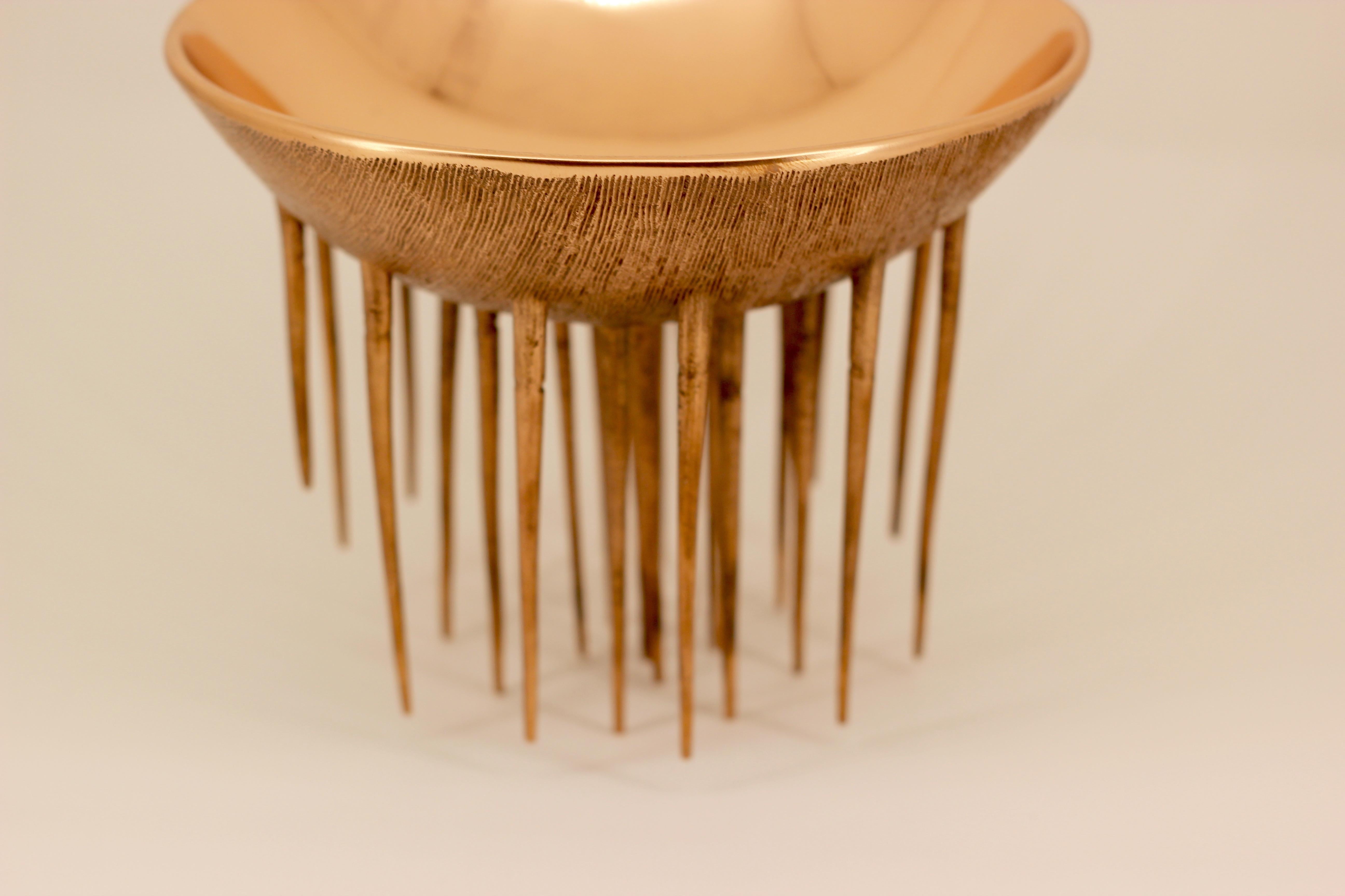 Contemporary Unique and Original Handmade Cast Bronze Decorative Bowl