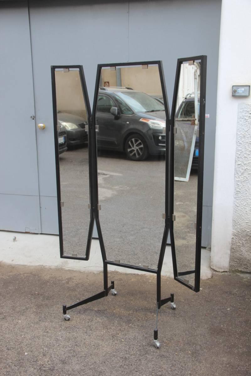 Mid-Century Modern Unique and Rare 1950s Italian Design Clothes Shop Mirror For Sale