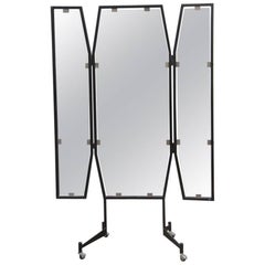 Unique et rare miroir de magasin de vêtements design italien des années 1950