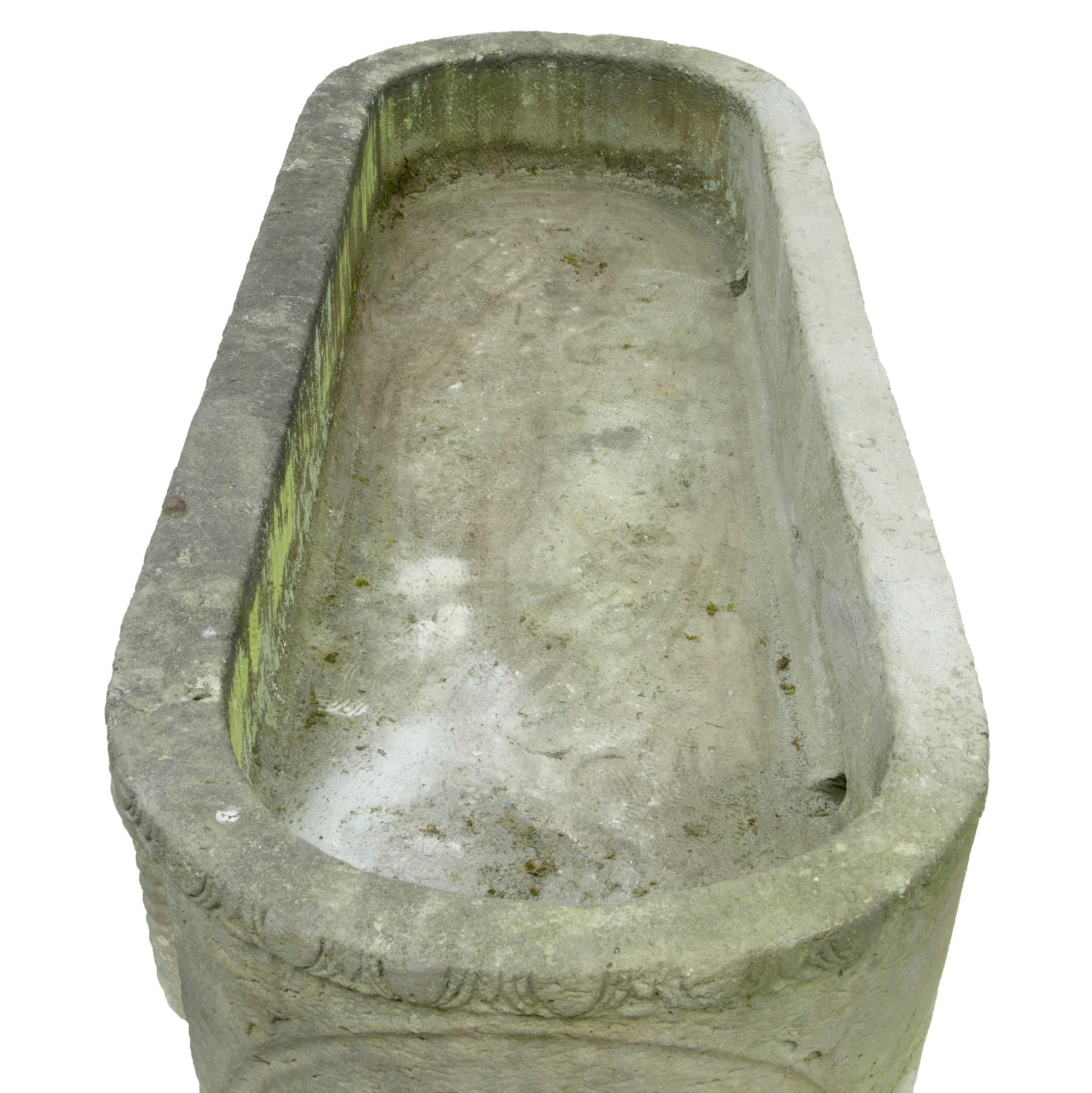 Italian Unique Anglo Roman Limestone Sarcophagus