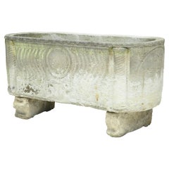 Sarcófago anglo-romano único de piedra caliza