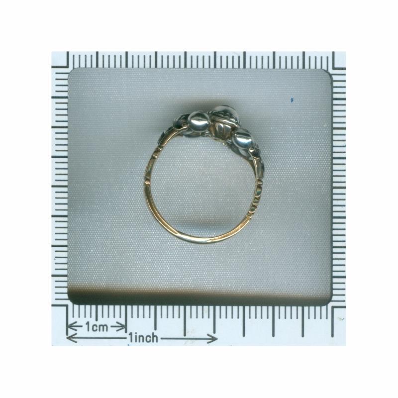 Unique Antique Baroque / Rococo Diamond Engagement Ring, 1700s For Sale 6
