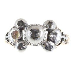 Unique Antique Baroque / Rococo Diamond Engagement Ring, 1700s