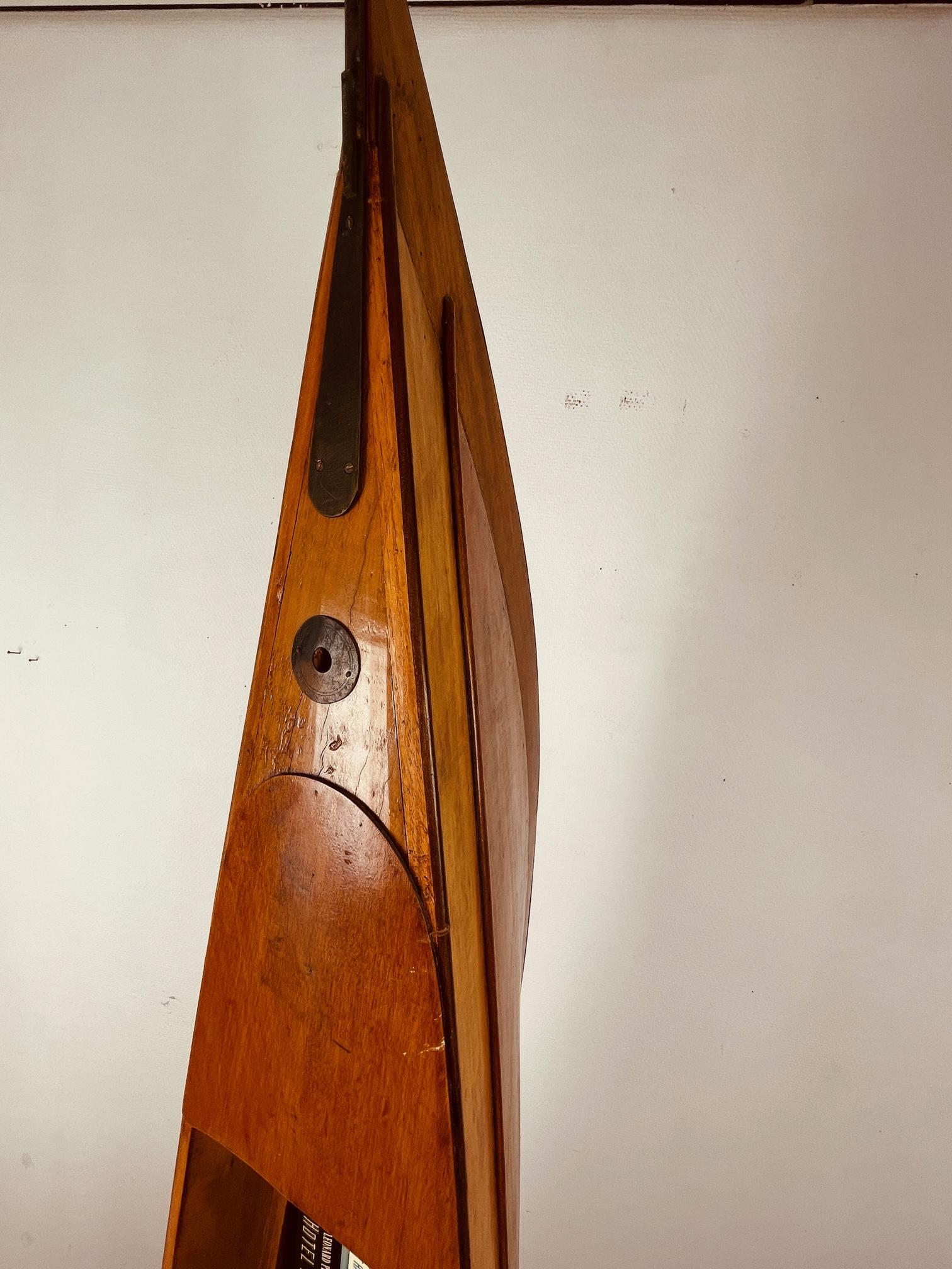 Unique antique canoe bookcase. Rare nautical home deco. Canadian Canoe bookcase 6