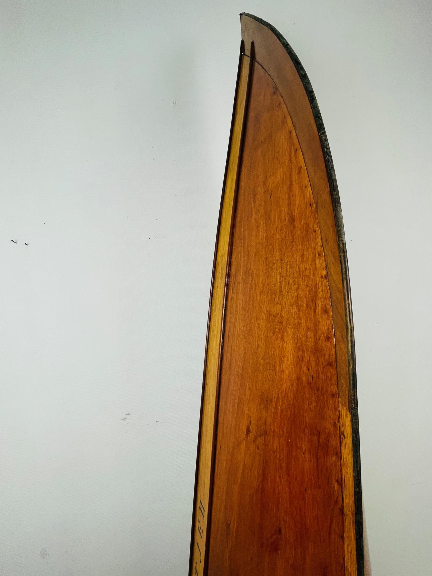 Unique antique canoe bookcase. Rare nautical home deco. Canadian Canoe bookcase 1