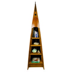 Unique Vintage canoe bookcase. Rare nautical home deco. Canadian Canoe bookcase