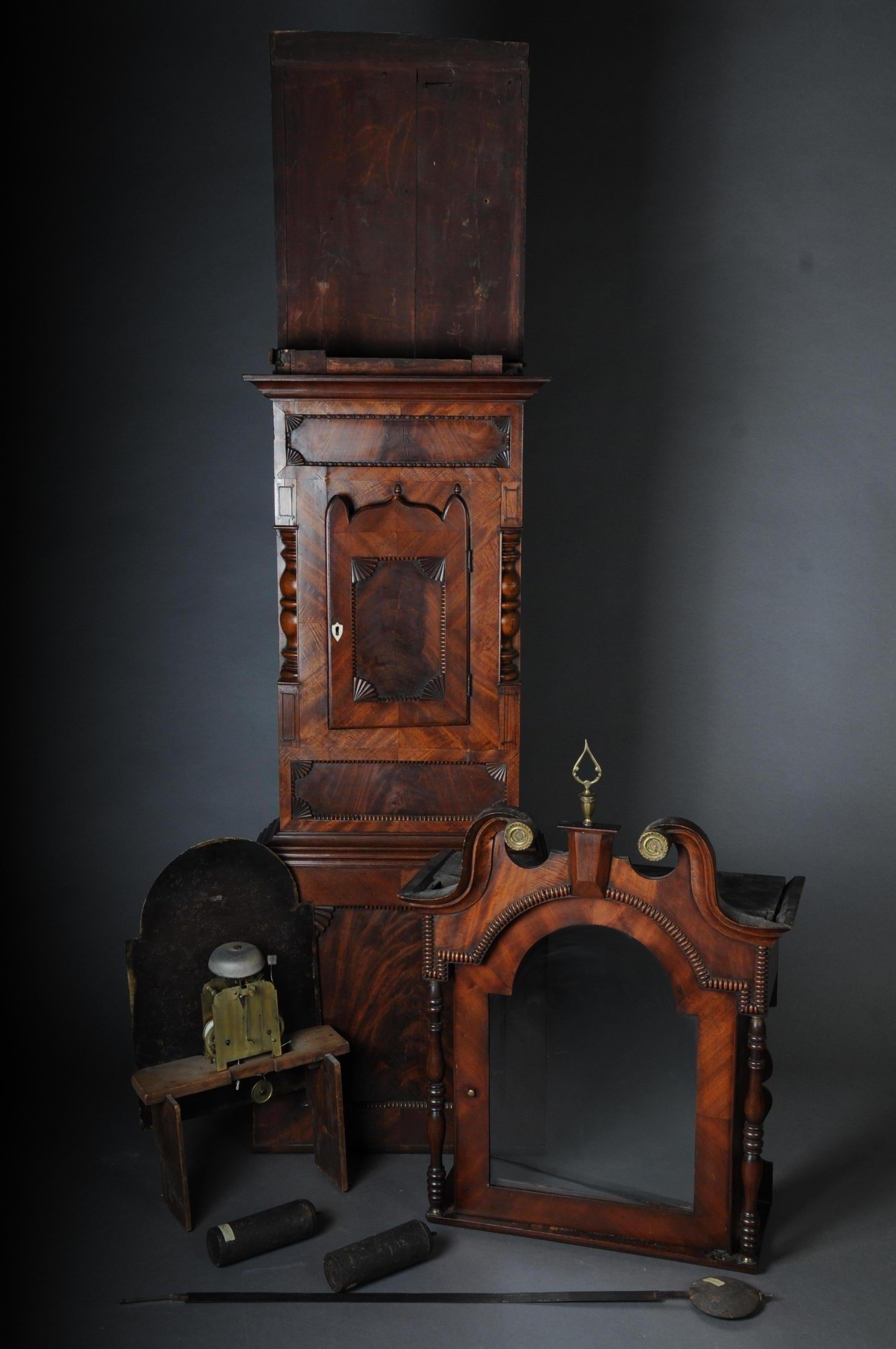 Unique Antique English Grandfather Clock, Mahogany, 18th Century For Sale 8