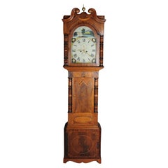 Unique Antique English Grandfather Clock, Mahogany, 18th Century