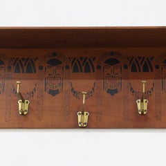 Unique Antique Folk Art Amsterdam School Art Deco Coat Rack