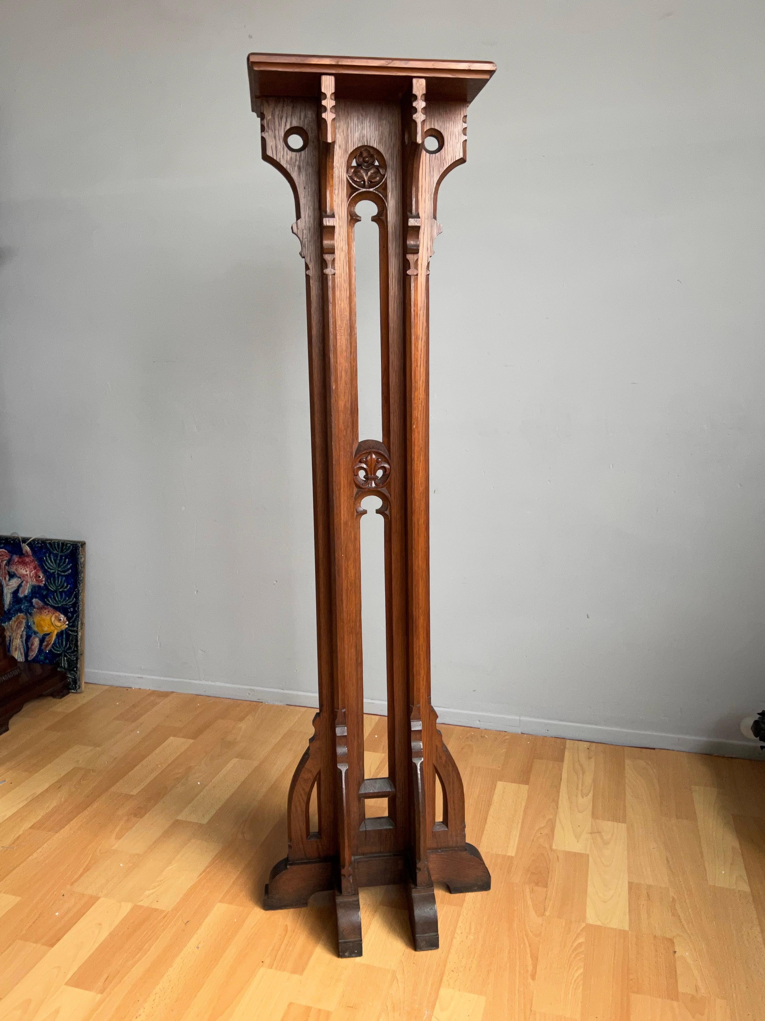 Superb quality and very good condition Gothic stand with an amazing patina.

If only the best and the rarest is good enough for you then this stunning church pedestal could be the perfect addition to your collection / interior. Over the decades we