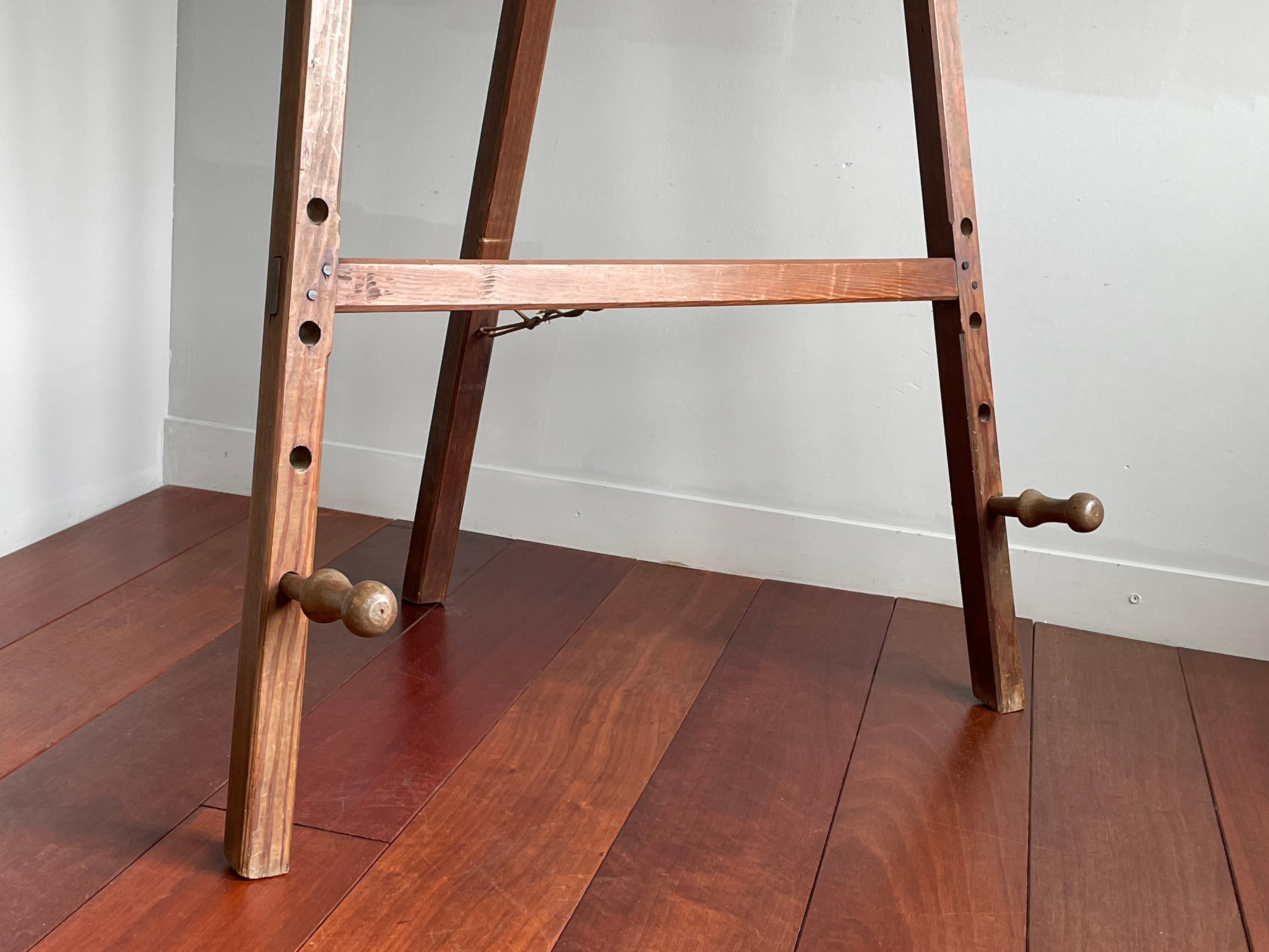 Unique Antique Handmade Arts & Crafts Floor Easel / Artist Display Stand ca 1910 For Sale 6