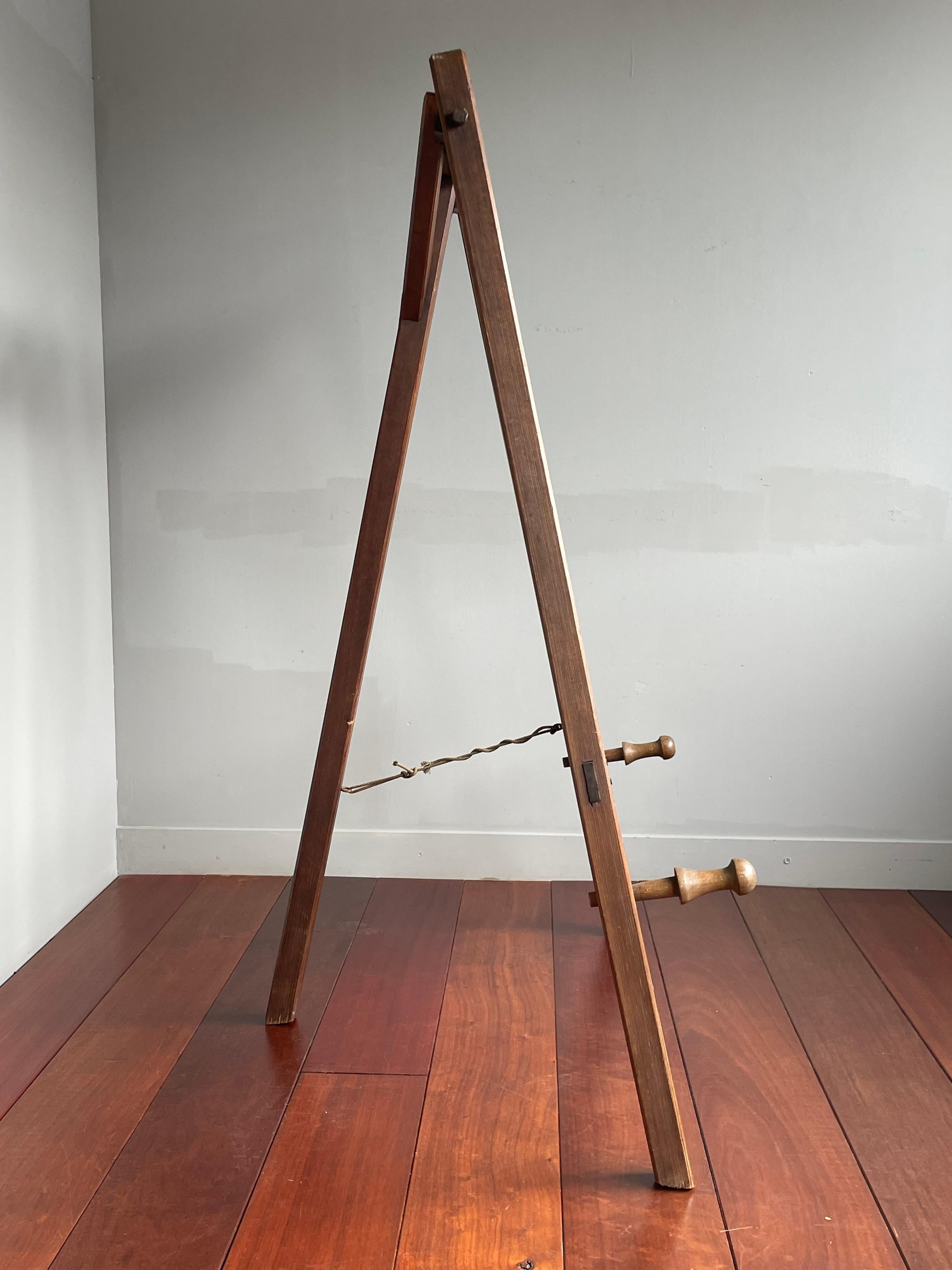 Unique Antique Handmade Arts & Crafts Floor Easel / Artist Display Stand ca 1910 For Sale 5