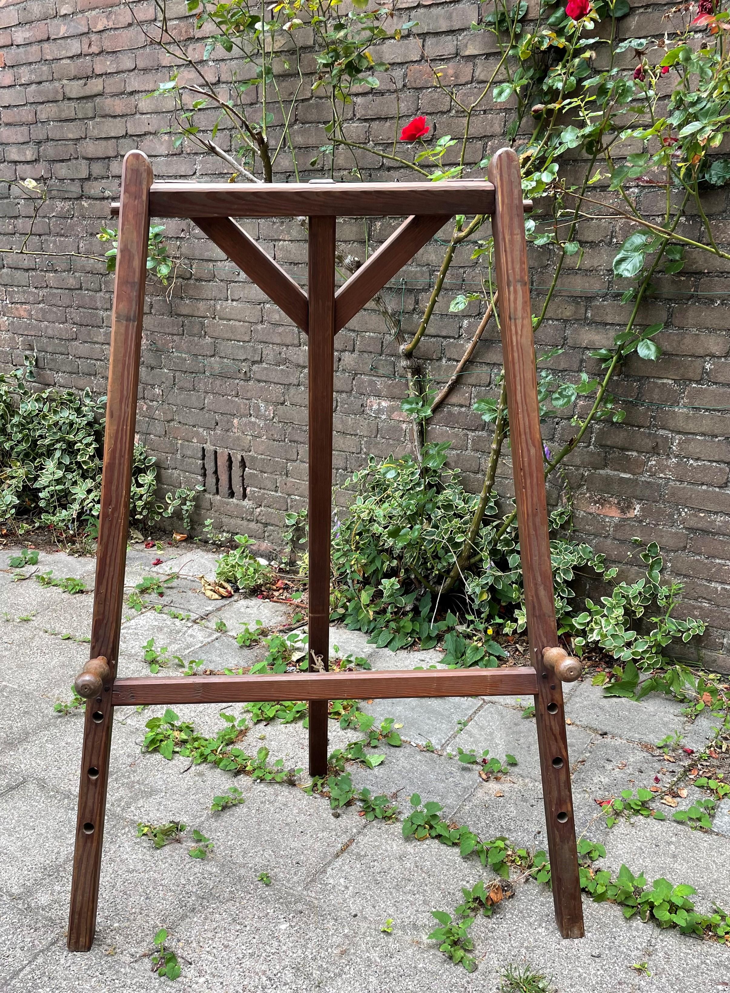 Unique Antique Handmade Arts & Crafts Floor Easel / Artist Display Stand ca 1910 For Sale 11