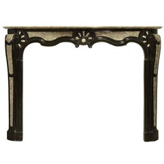 Unique Antique Marble Louis XIV Fireplace Mantel