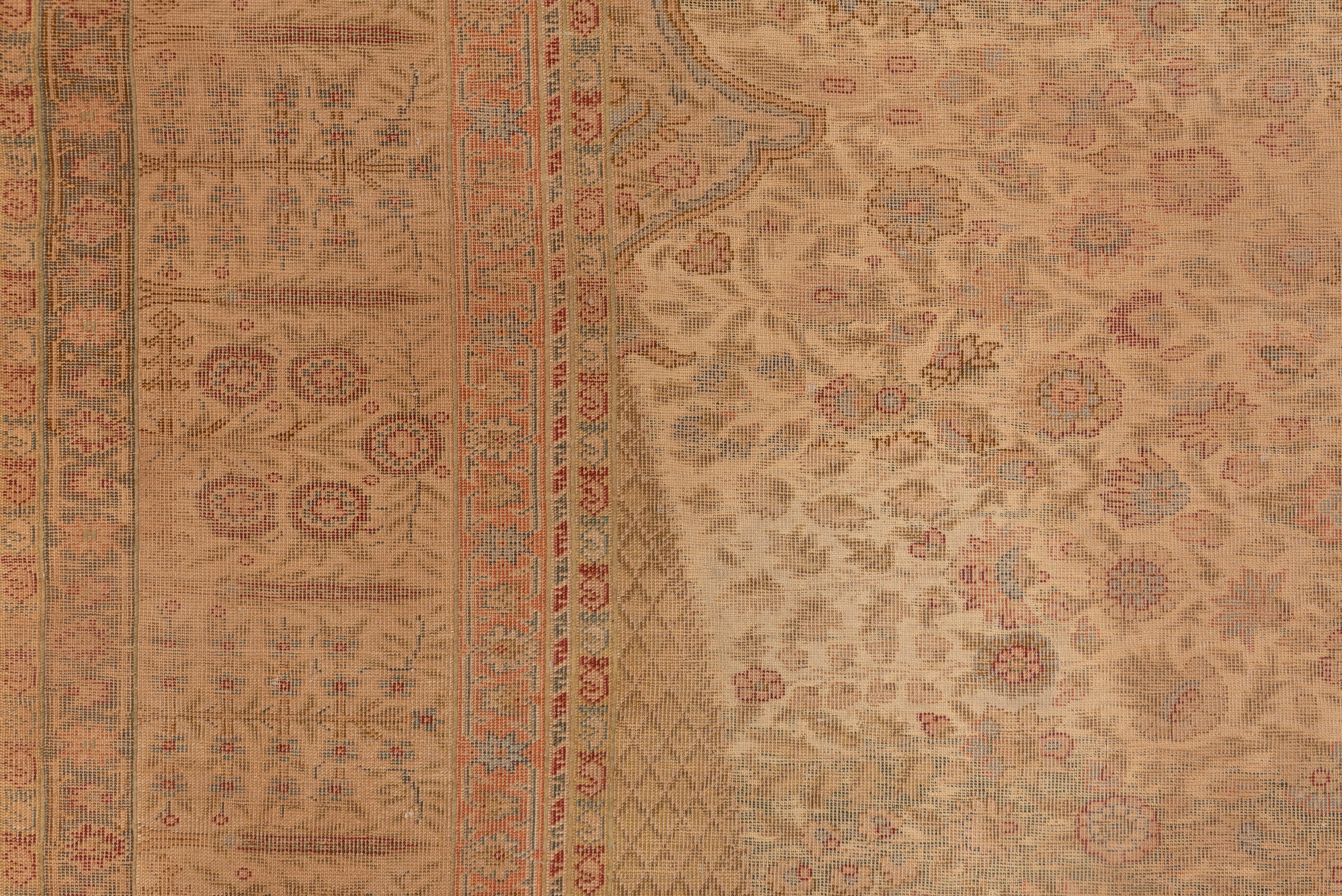 Wool Unique Antique Turkish Kaisary Rug, Tone on Tone, Soft Tones For Sale